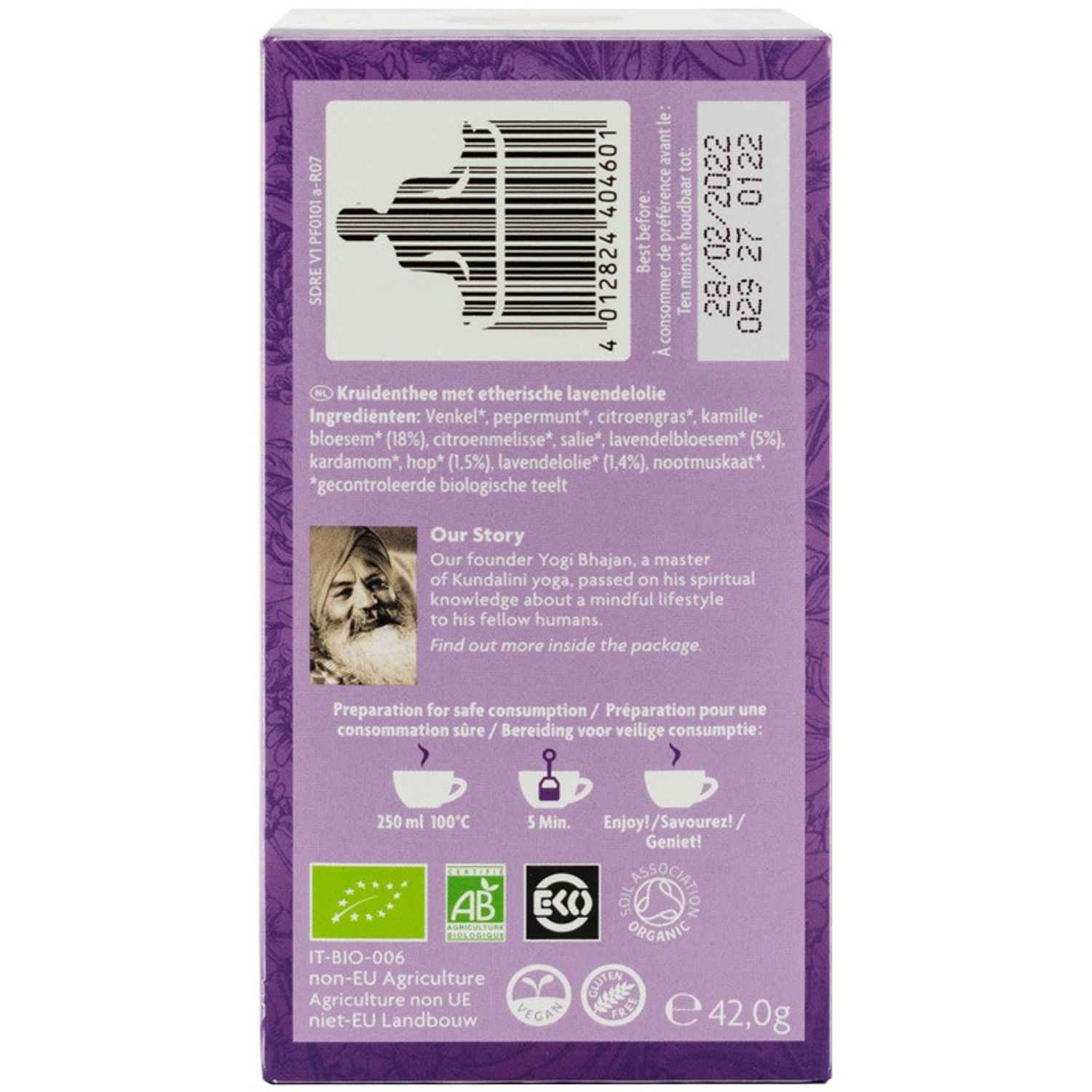Ceai cu ulei esential, noapte buna, Bio 42g Yogi tea fotografia produsului View 2 L