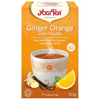 Ceai Bio ghimbir cu portocale si vanilie, 17 pliculete 30.6g Yogi tea