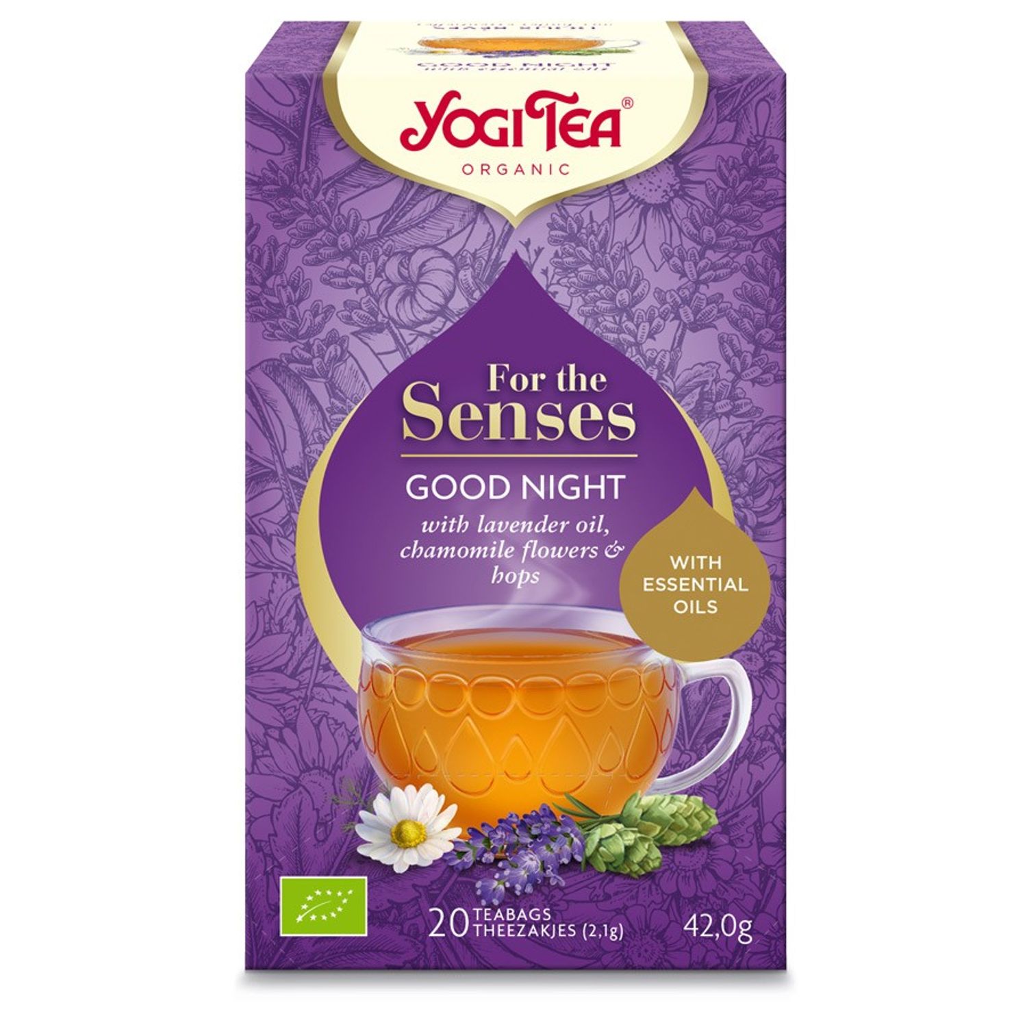 Ceai cu ulei esential, noapte buna, Bio 42g Yogi tea fotografia produsului