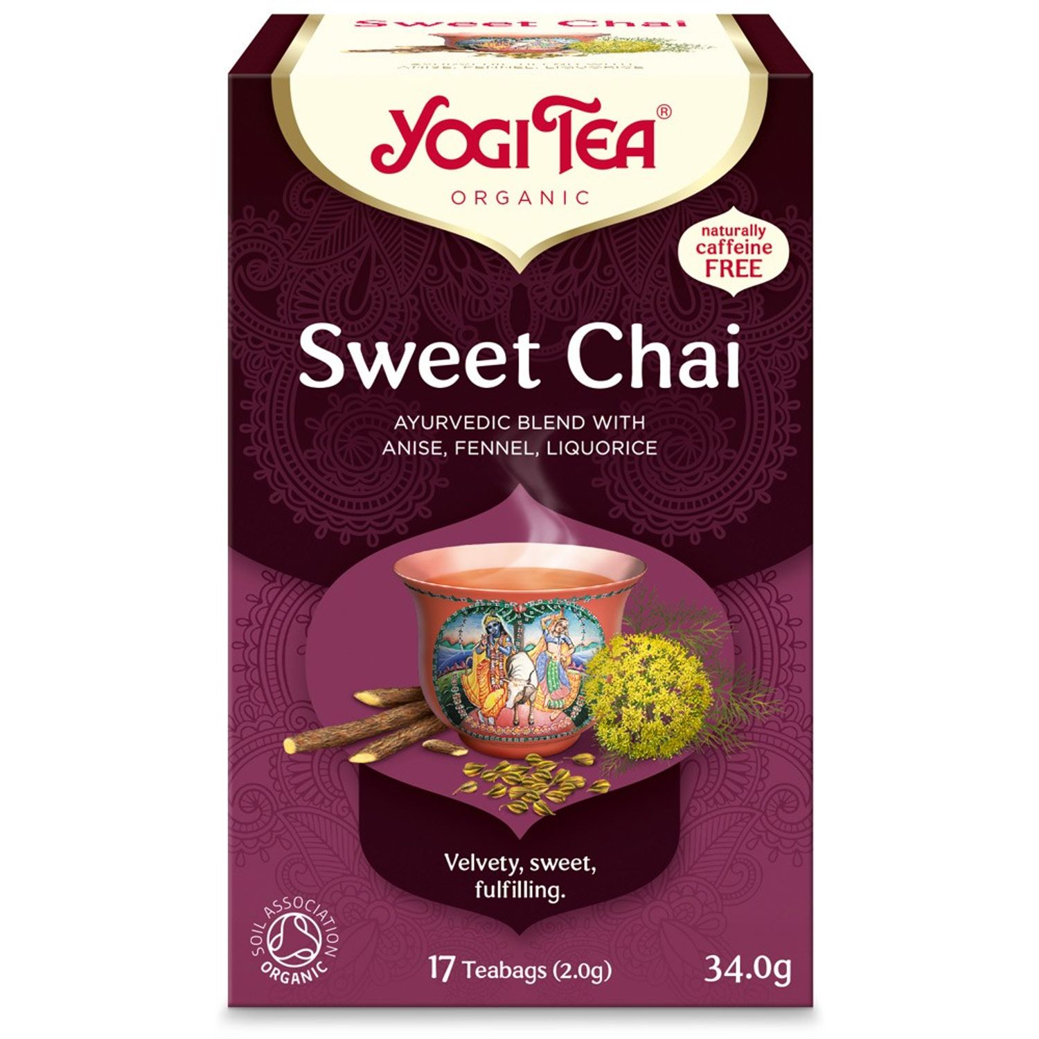 Ceai Bio dulce, 17 pliculete 30.6g Yogi tea fotografia produsului