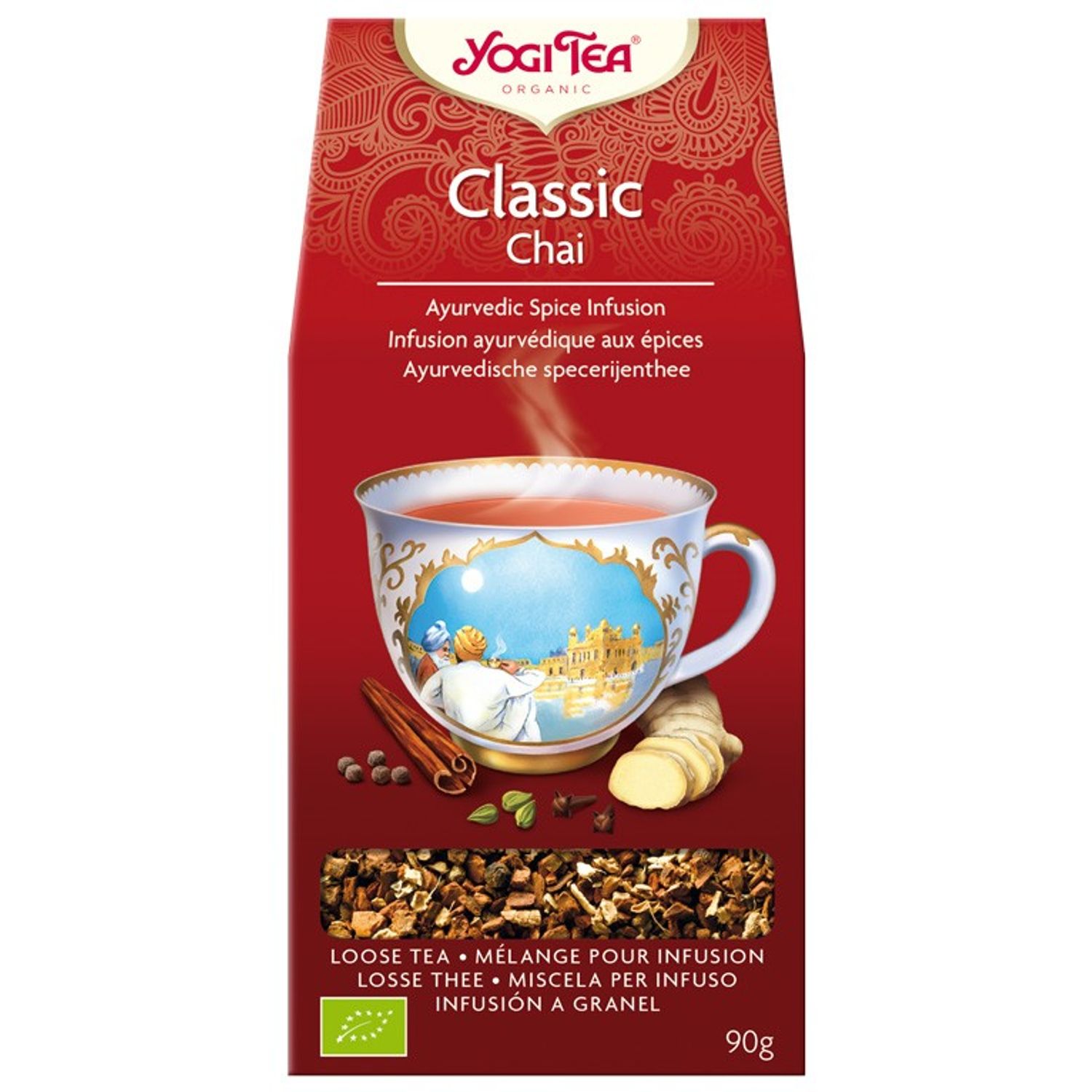 Ceai Bio classic chai 90g Yogi tea fotografia produsului