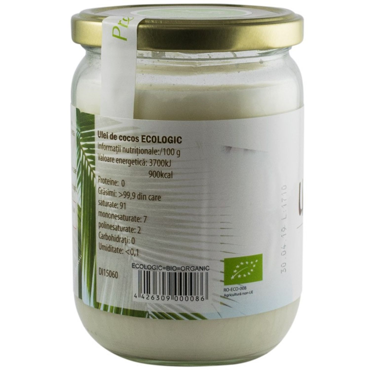 Ulei de cocos rbd Bio, 500 ml fotografia produsului View 2 L