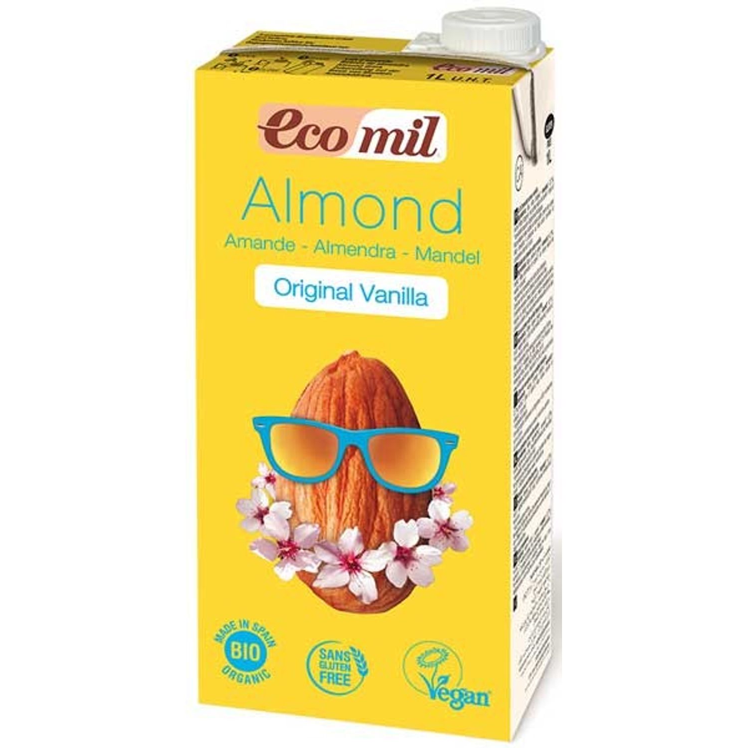 Bautura Bio de migdale cu aroma de vanilie, 1 l Ecomil fotografia produsului View 2 L