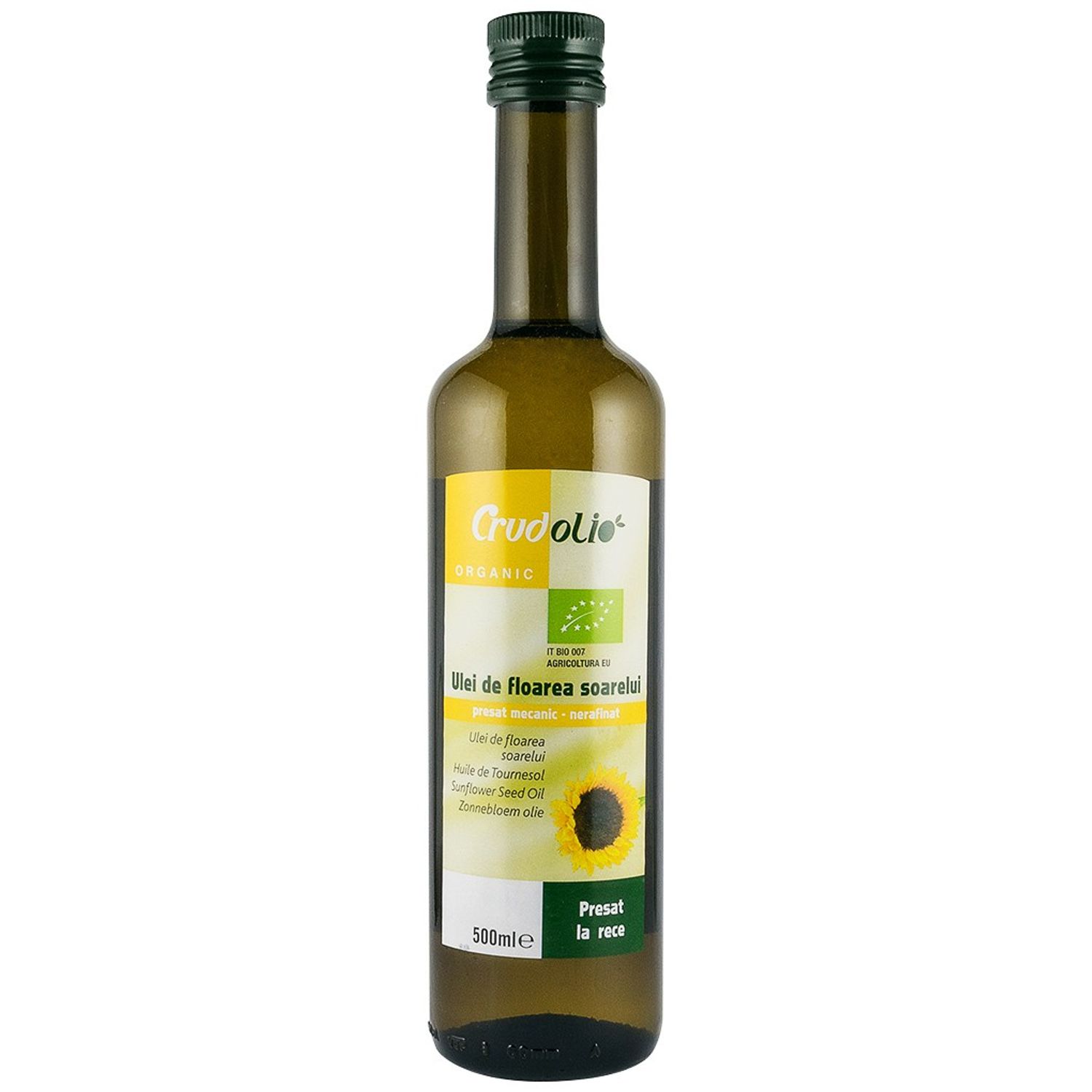Ulei de floarea soarelui Bio 500 ml Crudolio fotografia produsului