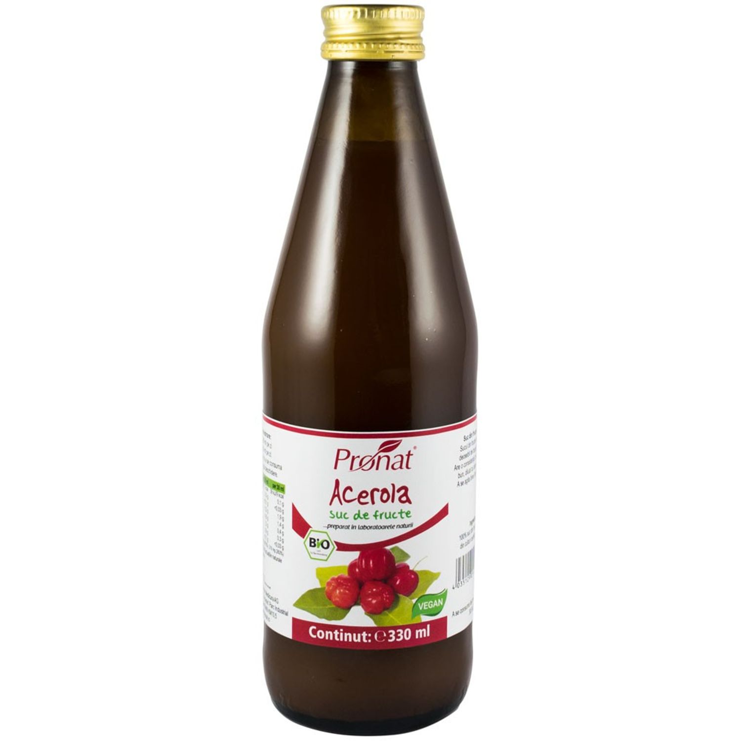 Suc de acerola 100%, Bio, 330 ml Medicura fotografia produsului