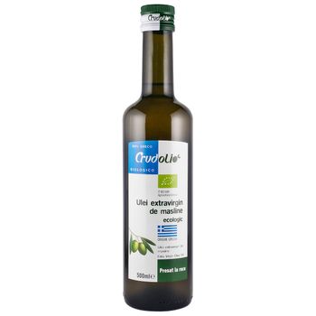 Ulei de masline bio extravirgin presat la rece, origine grecia, 500 ml crudolio