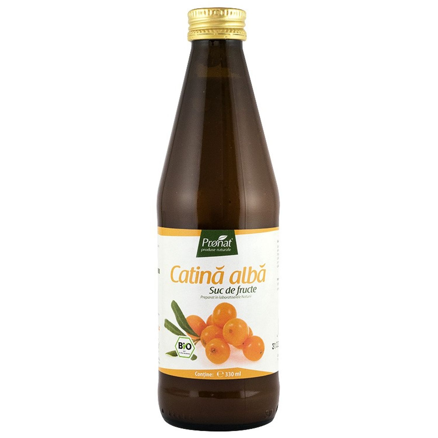 Suc de catina alba 100%, Bio, 330 ml Medicura fotografia produsului