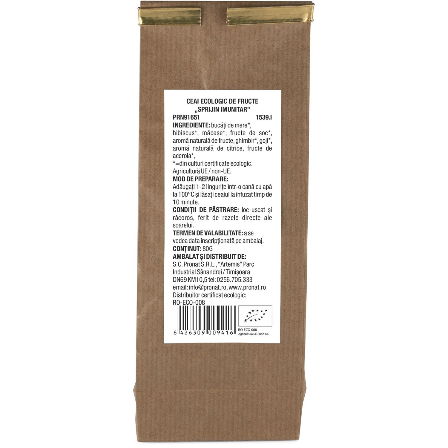 Ceai Bio de fructe sprijin imunitar 80g fotografia produsului View 2 L