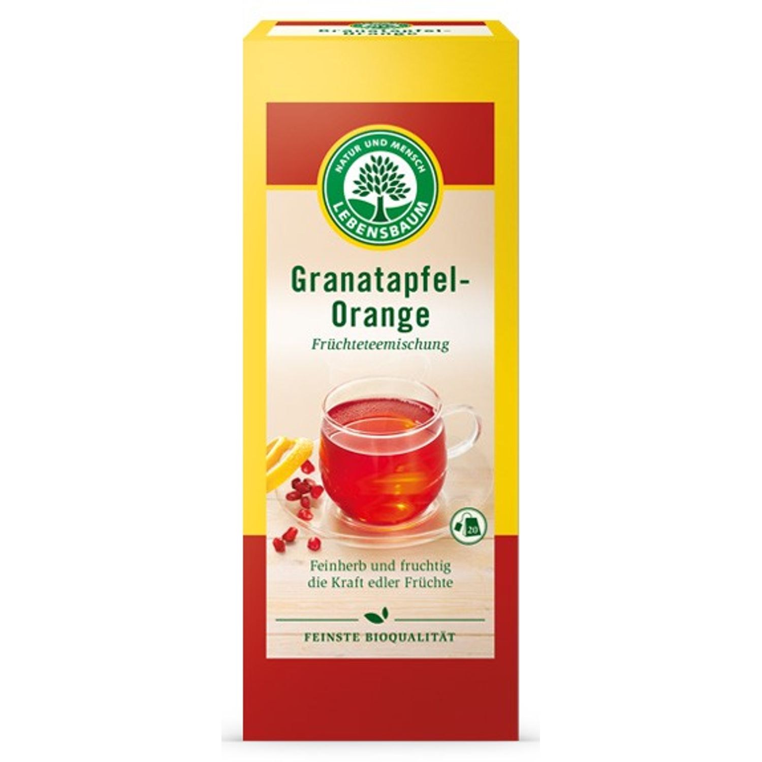 Ceai Bio din rodie cu portocale 20*2gr Lebensbaum fotografia produsului