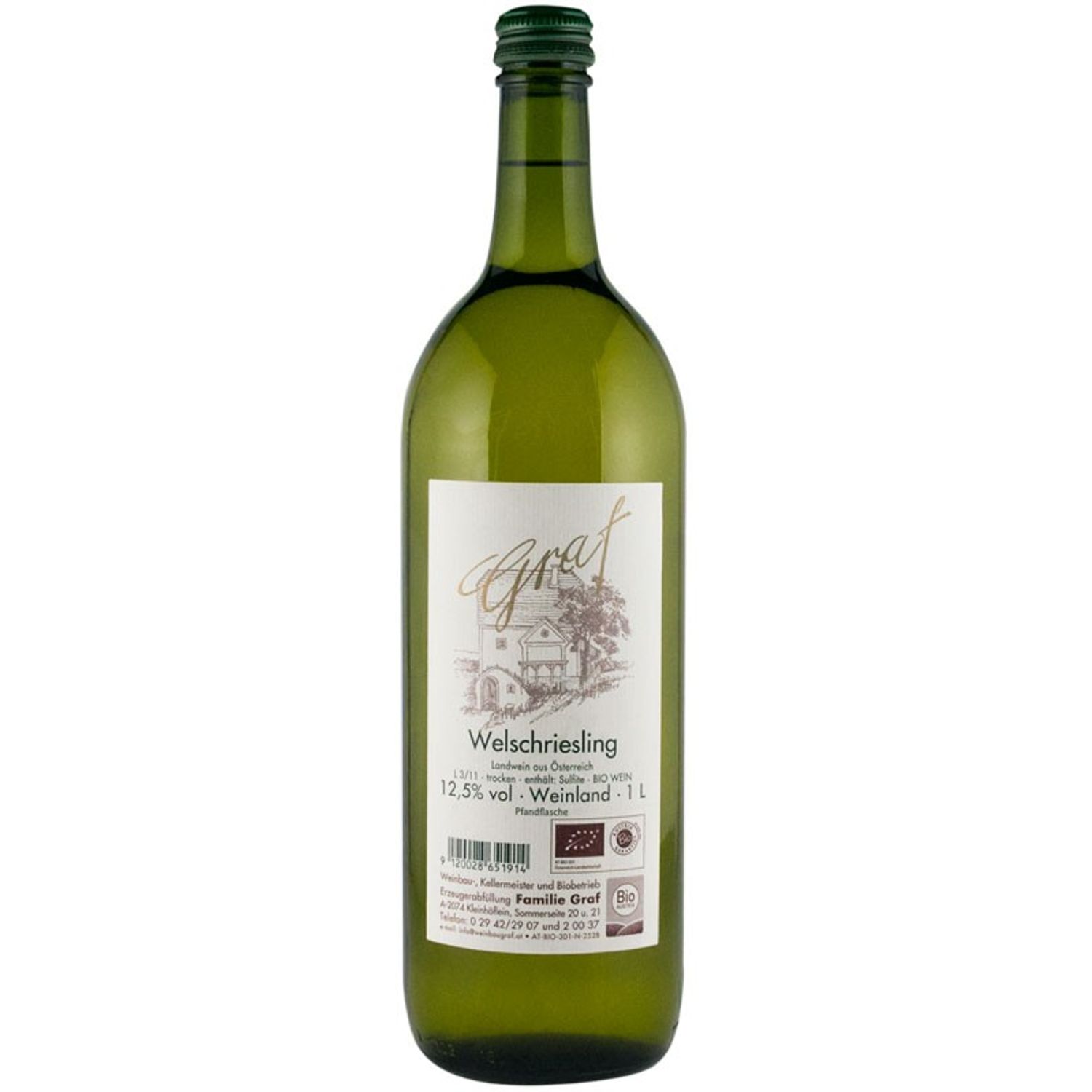 Vin alb Bio welschriesling, 1 l GRAF fotografia produsului