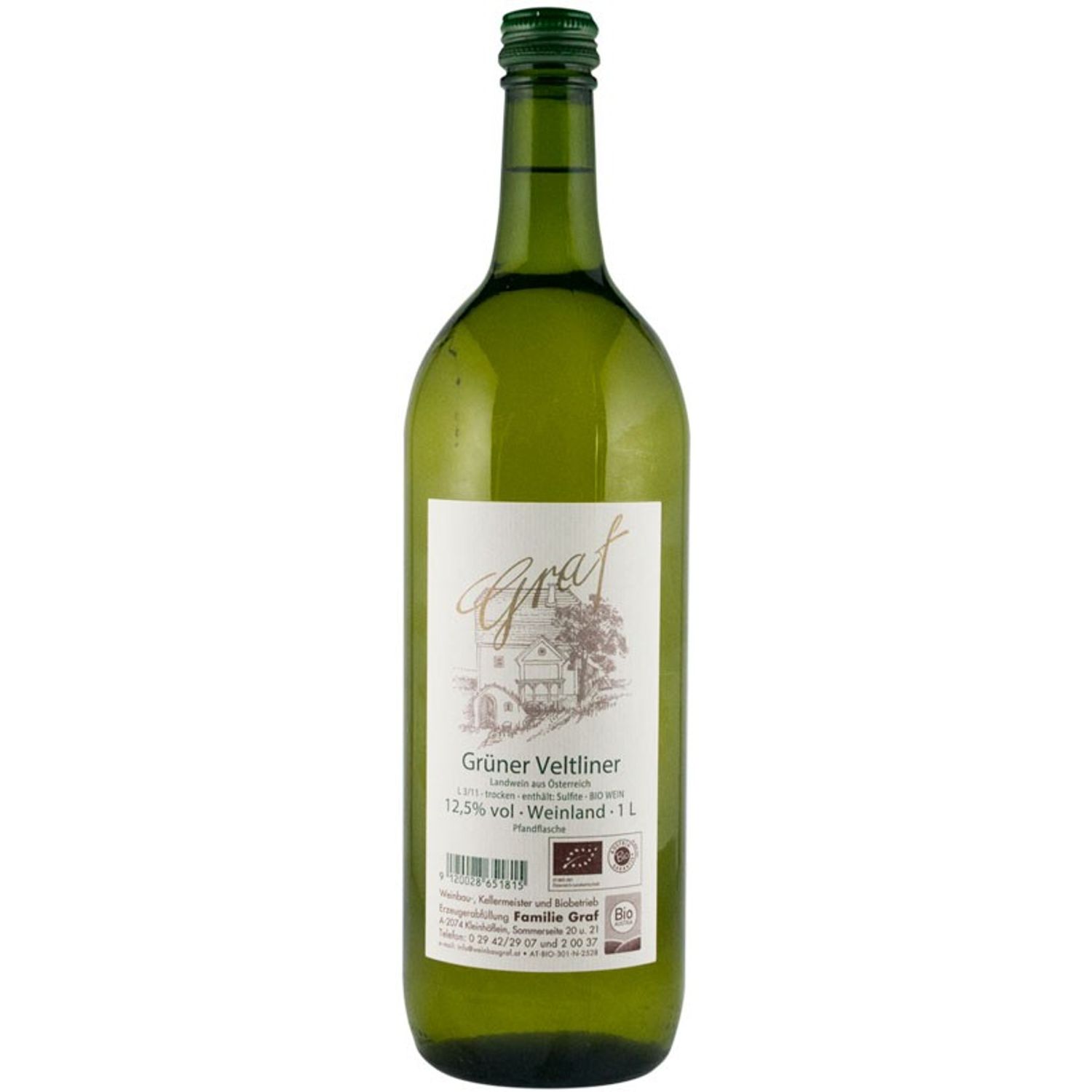 Vin alb Bio gruner veltliner, 1 l GRAF fotografia produsului