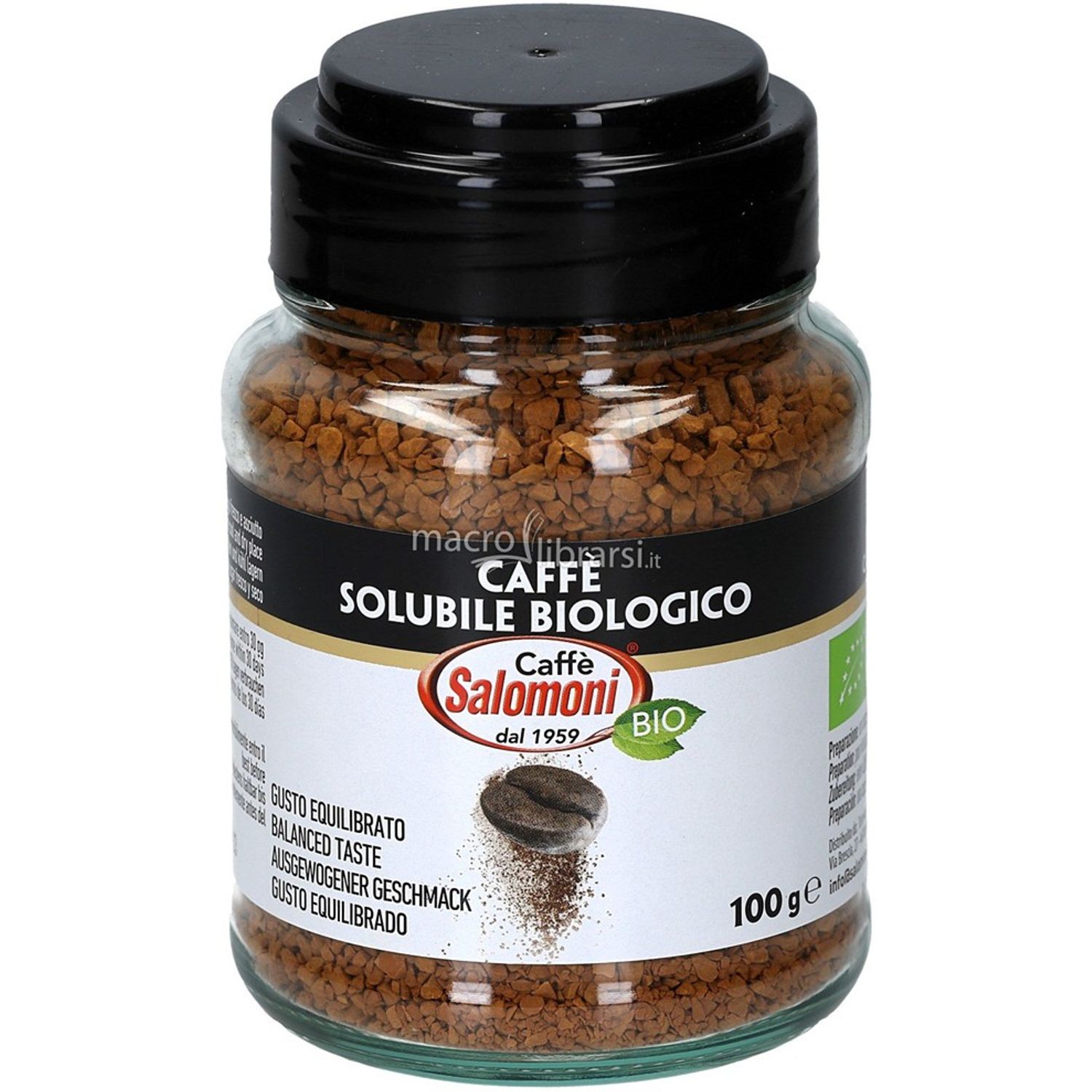 Cafea Bio solubila liofilizata 100g Salomoni fotografia produsului