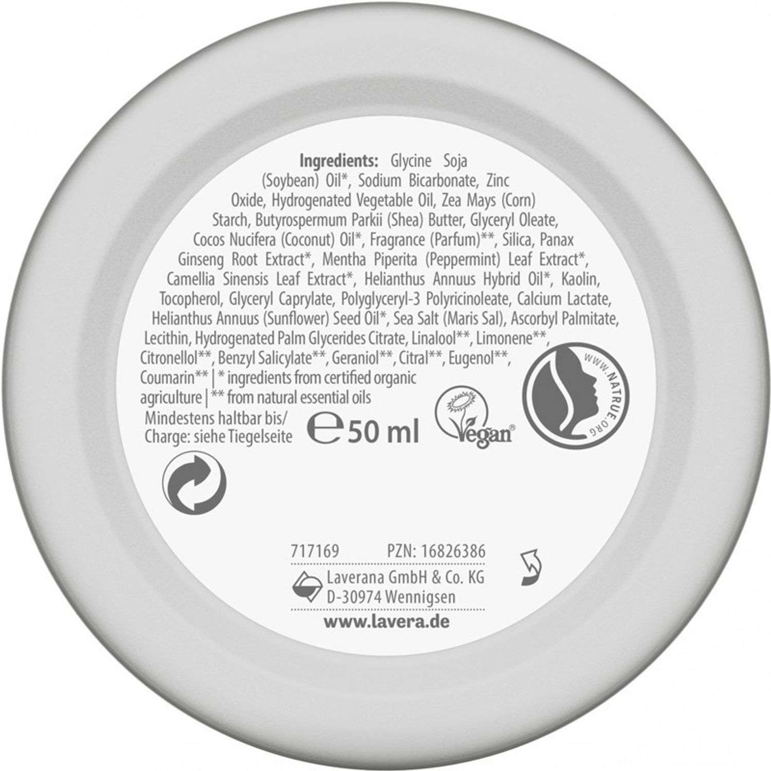 Deodorant crema natural & strong, 50 ml Lavera fotografia produsului View 3 L