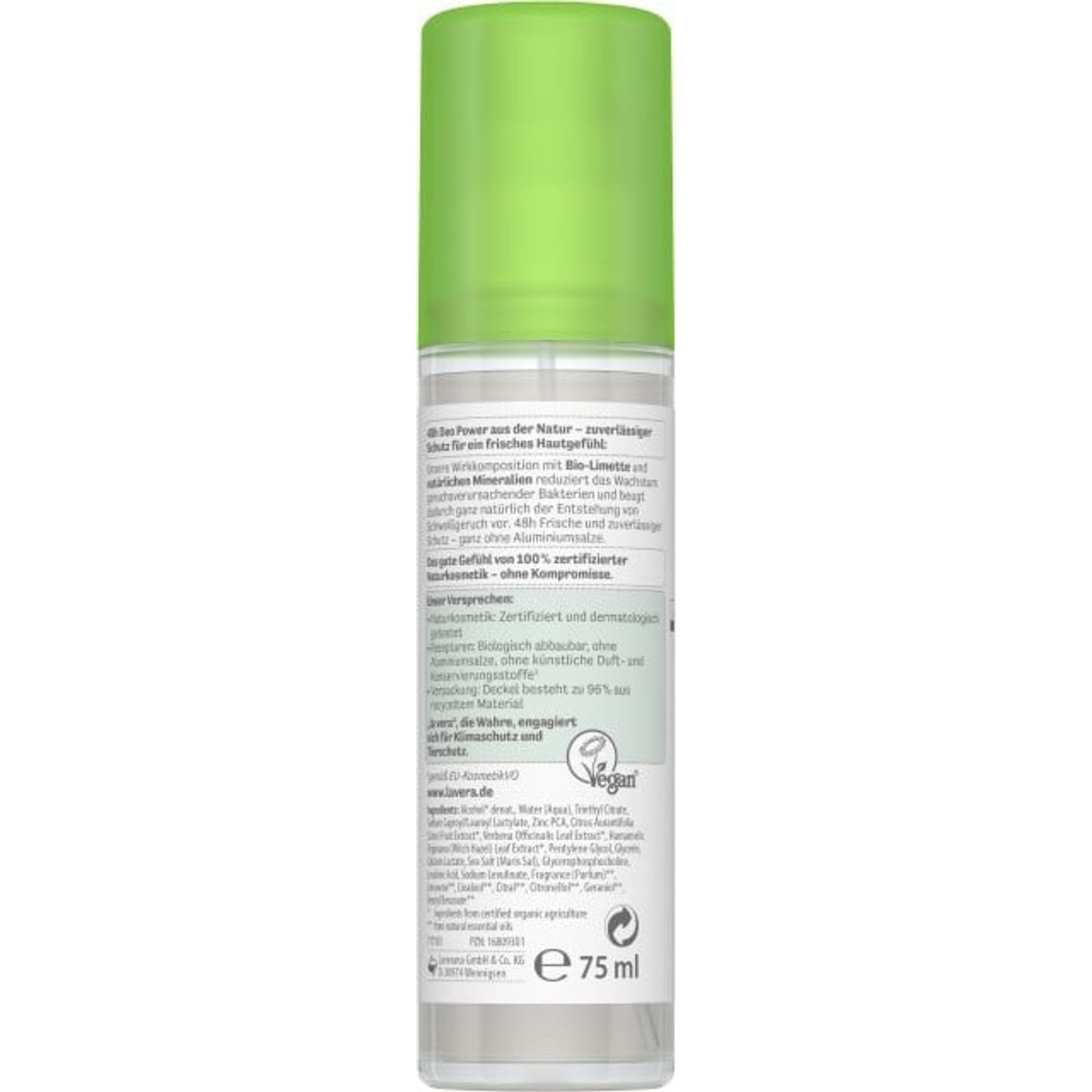 Spray deodorant Bio refresh, 75 ml Lavera fotografia produsului View 2 L