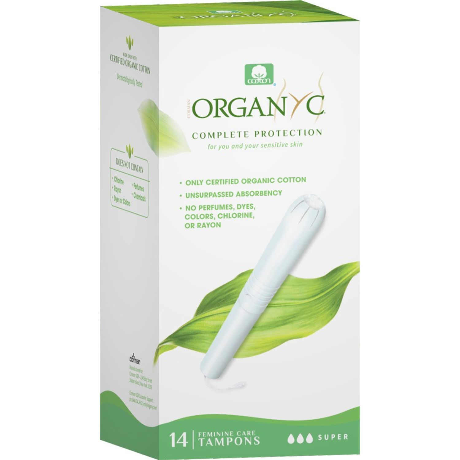 Tampoane super din bumbac organic, cu aplicator 14 buc. Organyc fotografia produsului