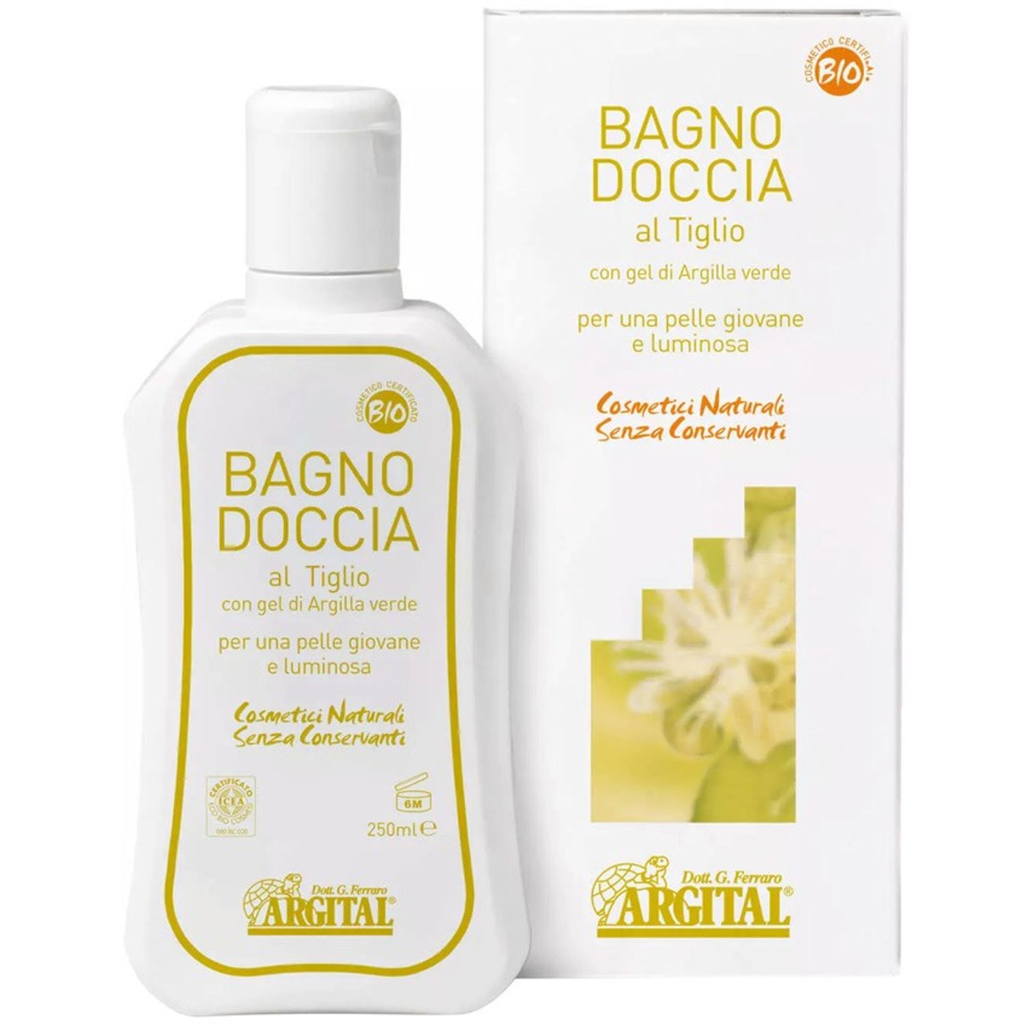 Gel de dus Bio cu flori de tei, 250ml Argital fotografia produsului