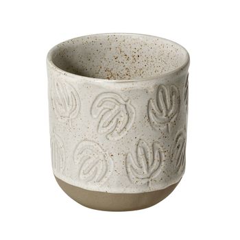 Cana din ceramica 0.2l, cu design frunza