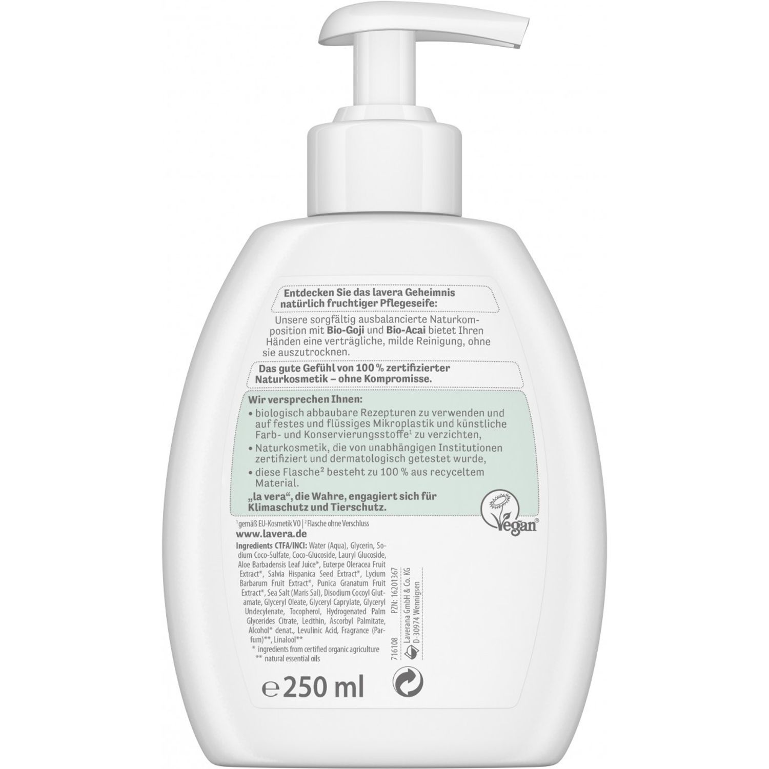 Sapun lichid Bio de ingrijire, cu fructe, 250ml Lavera fotografia produsului View 2 L