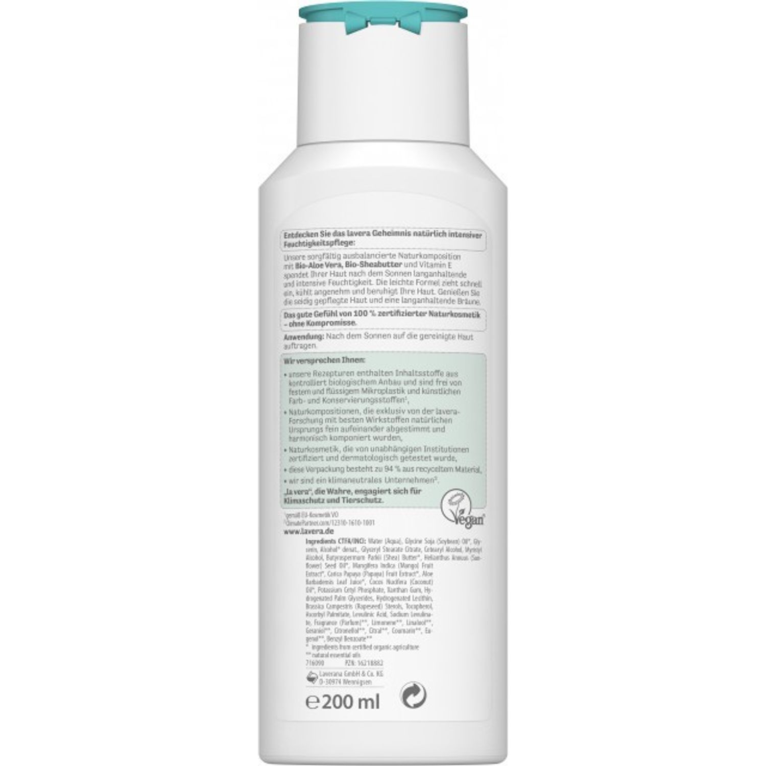 Lotiune Bio dupa plaja, 200ml Lavera fotografia produsului View 2 L