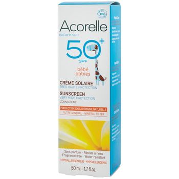 Crema bio pentru copii cu protectie solara spf 50+, 50ml acorelle