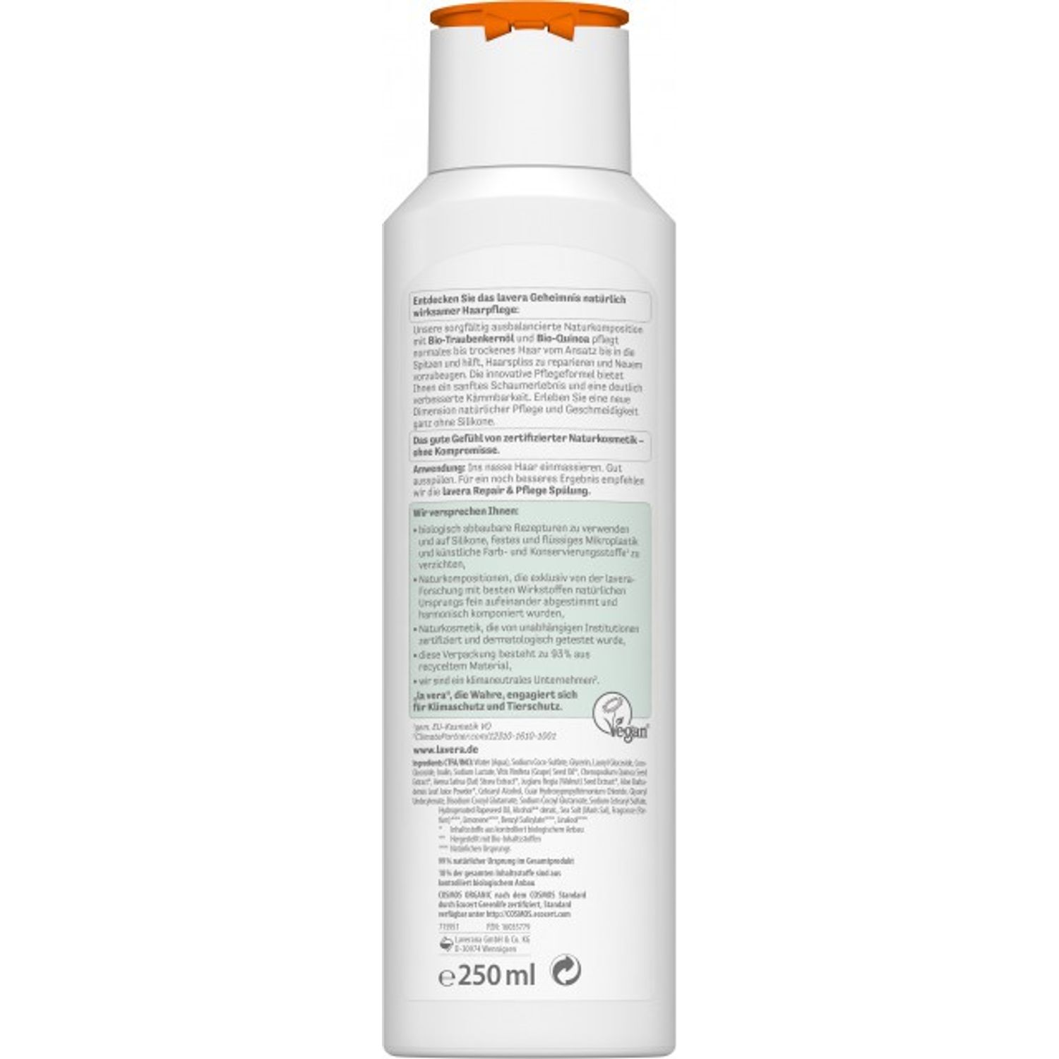 Sampon Bio reparator si ingrijire, 250 ml Lavera fotografia produsului View 2 L