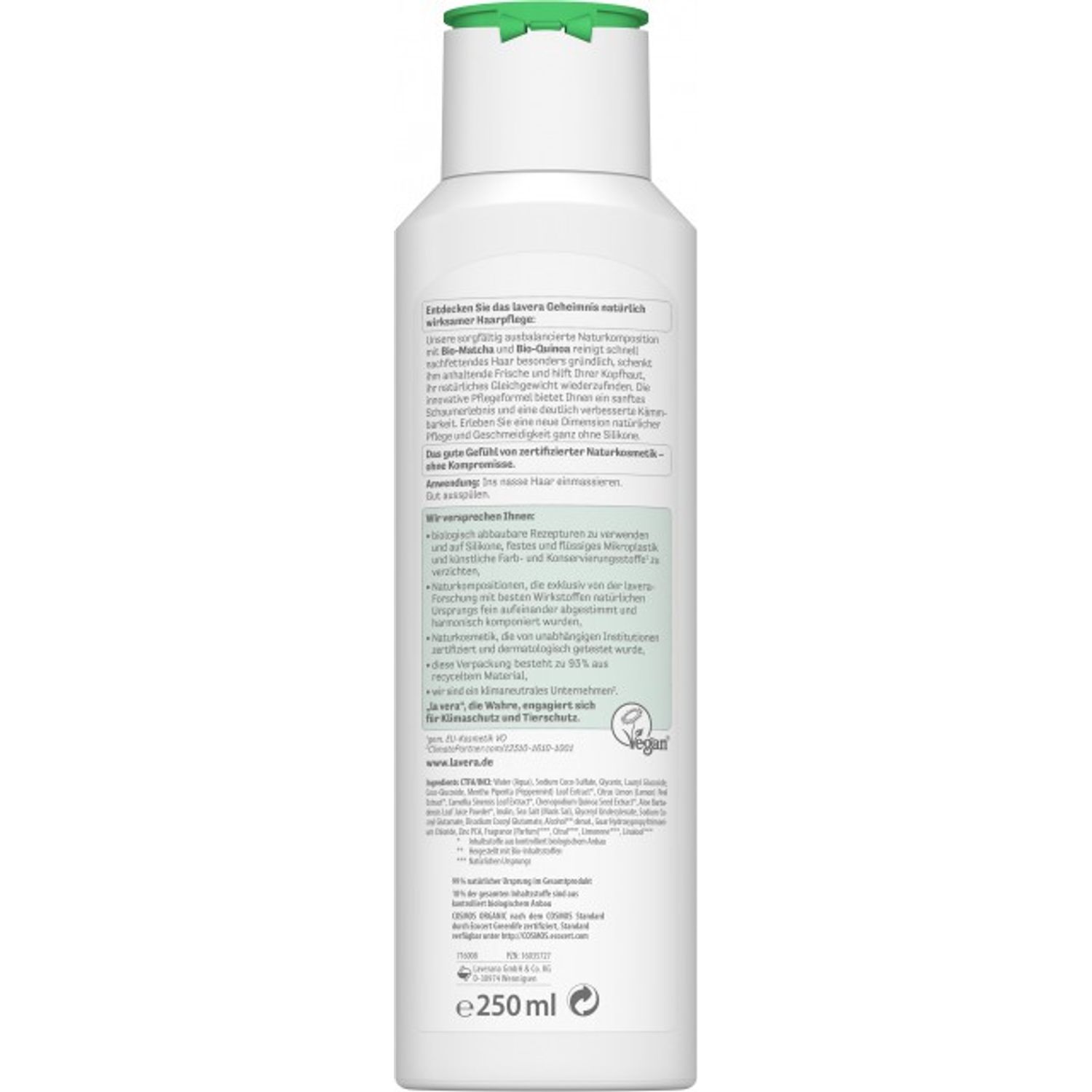 Sampon Bio pentru prospetime si echilibru, 250 ml Lavera fotografia produsului View 2 L