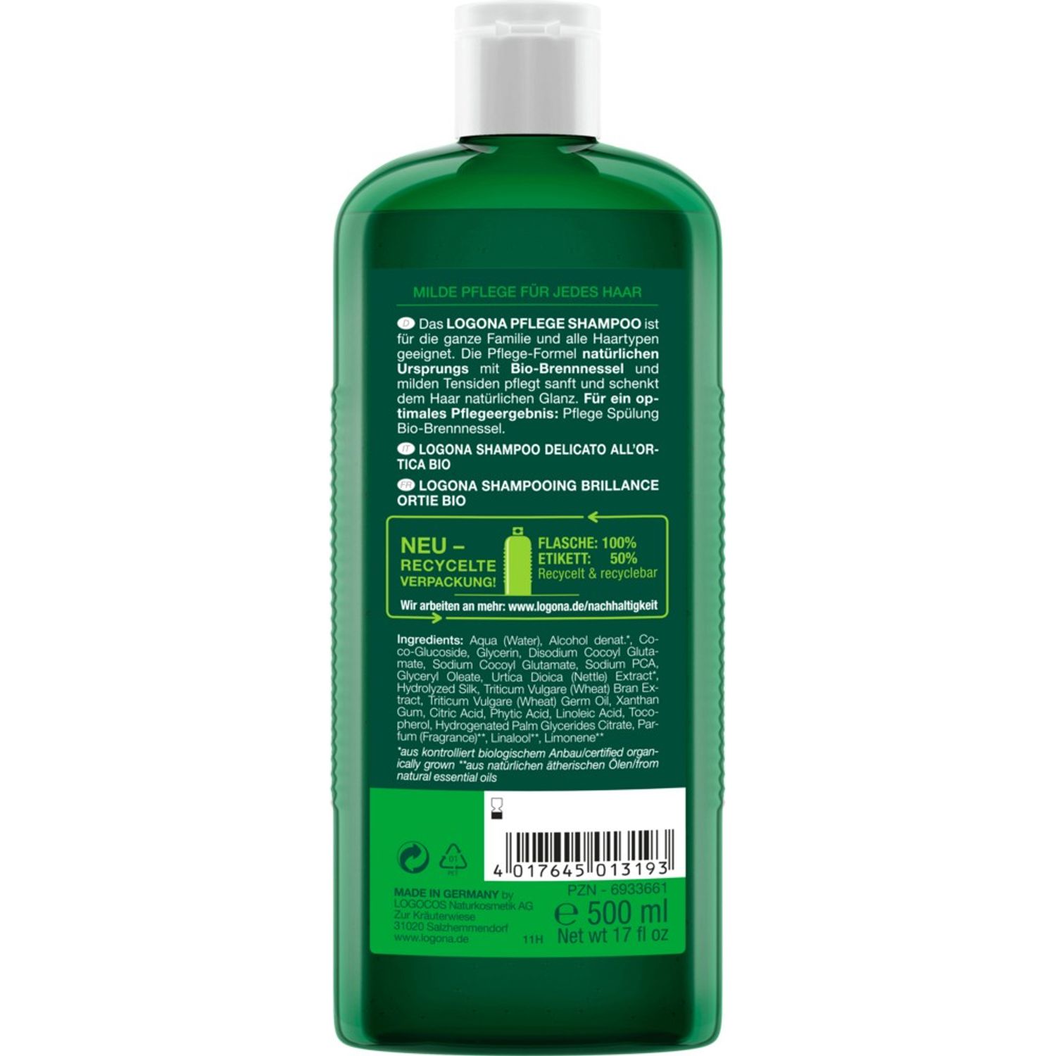 Sampon Bio cu urzica, 500 ml Logona fotografia produsului View 2 L