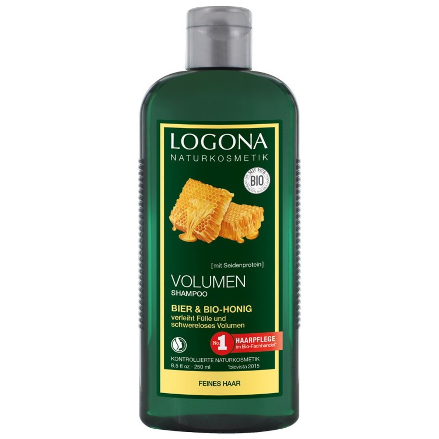 Sampon Bio pentru volum cu bere si miere, 250 ml Logona fotografia produsului