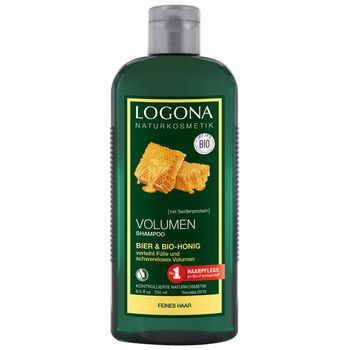 Sampon bio pentru volum cu bere si miere, 250 ml logona