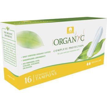 Tampoane regular din bumbac organic 16 buc. organyc