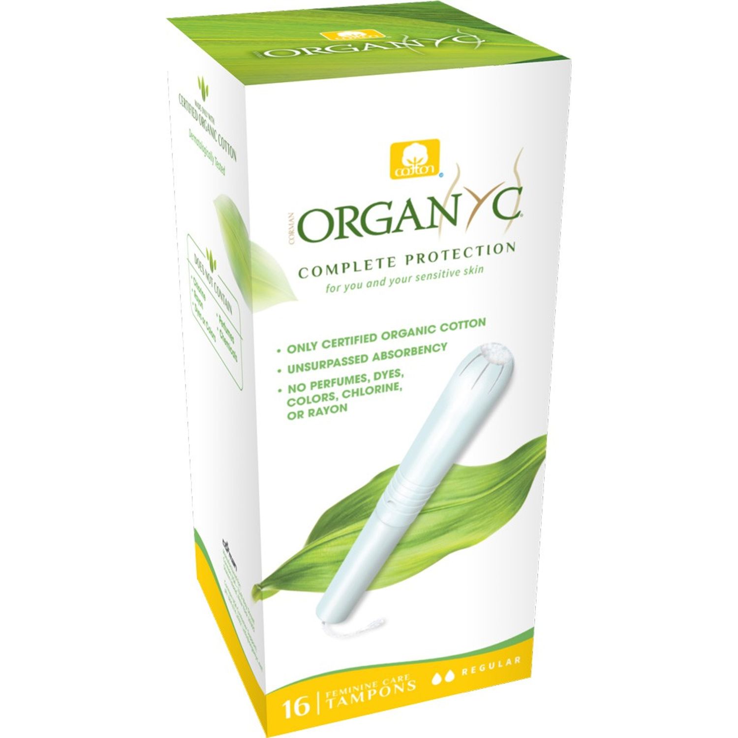Tampoane regular din bumbac organic, cu aplicator 16 buc Organyc fotografia produsului