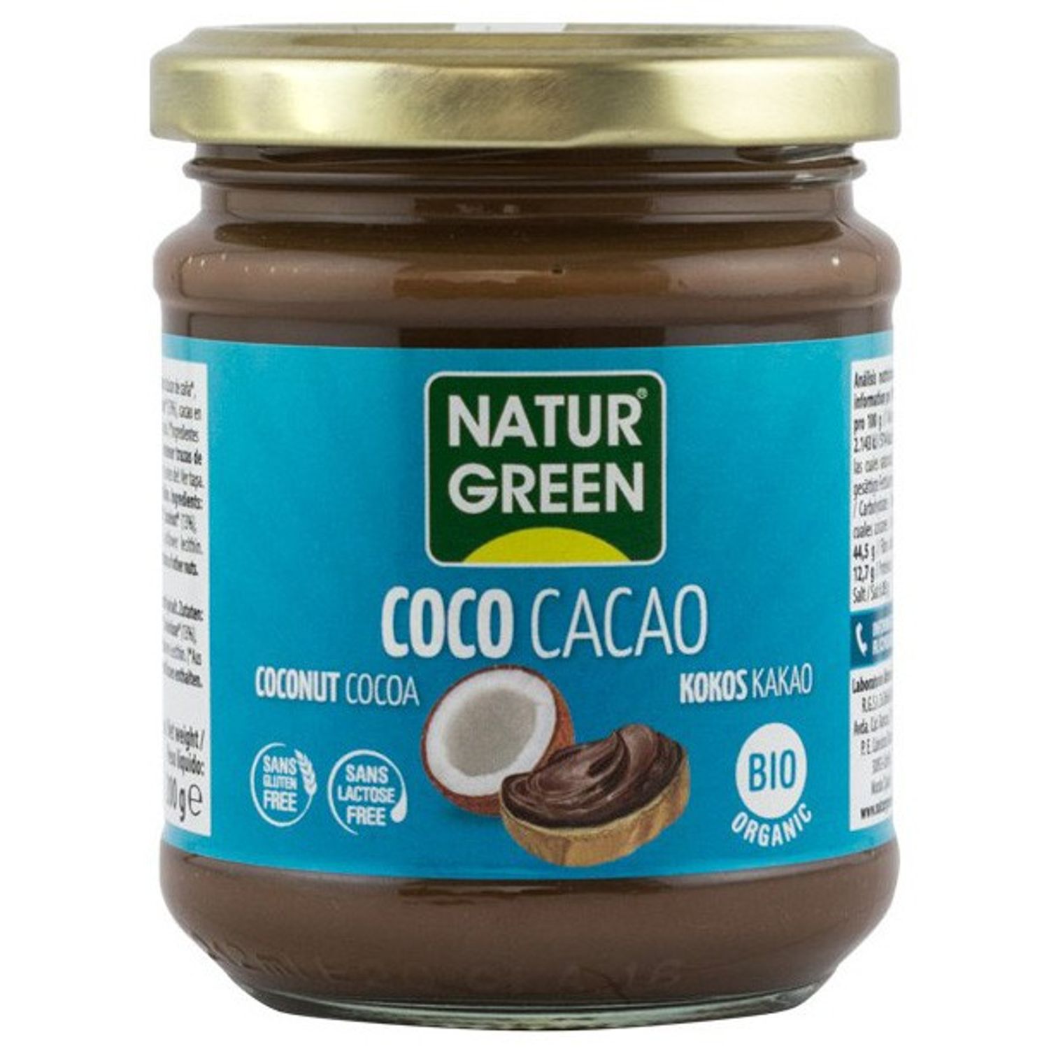 Pasta Bio de cocos cu cacao, 200g Natur Green fotografia produsului