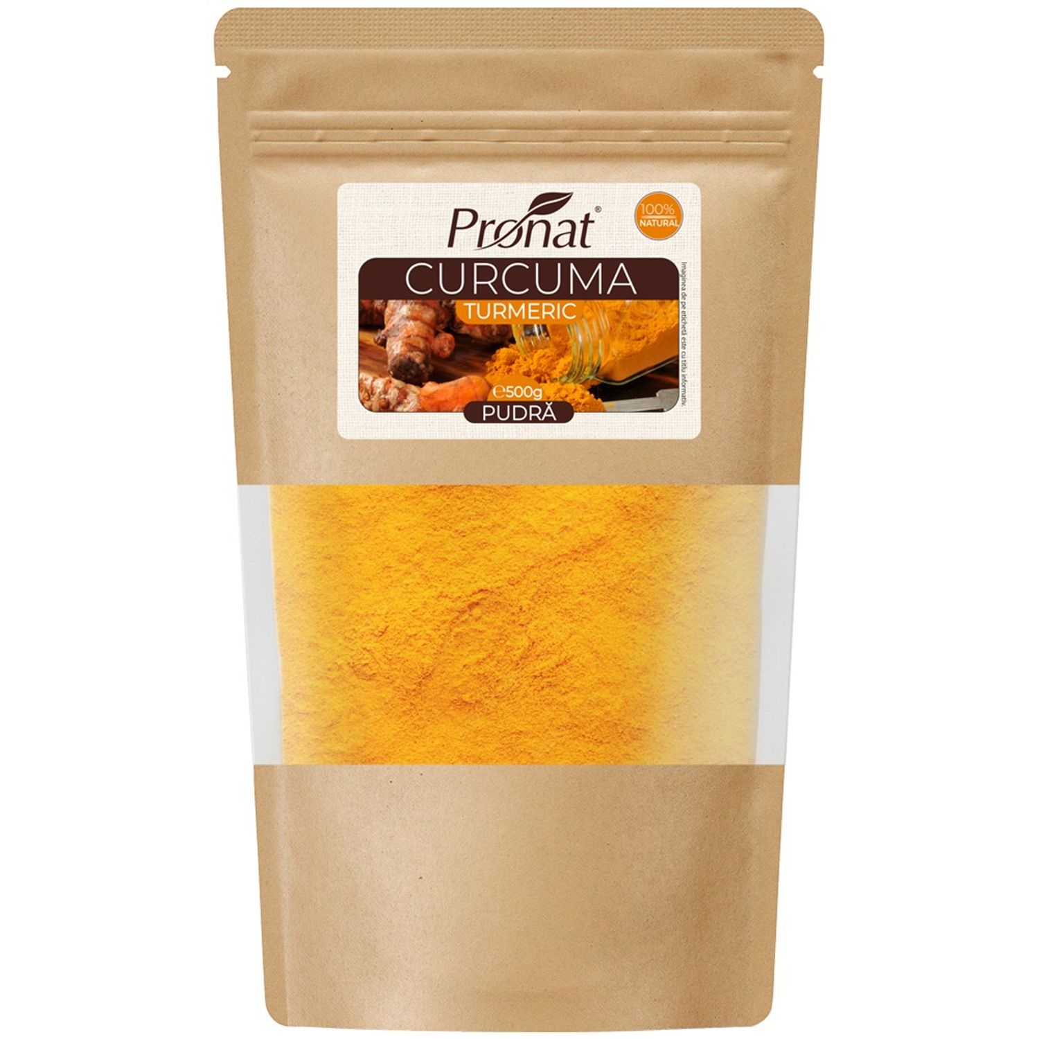 Curcuma pudra, 500 g fotografia produsului