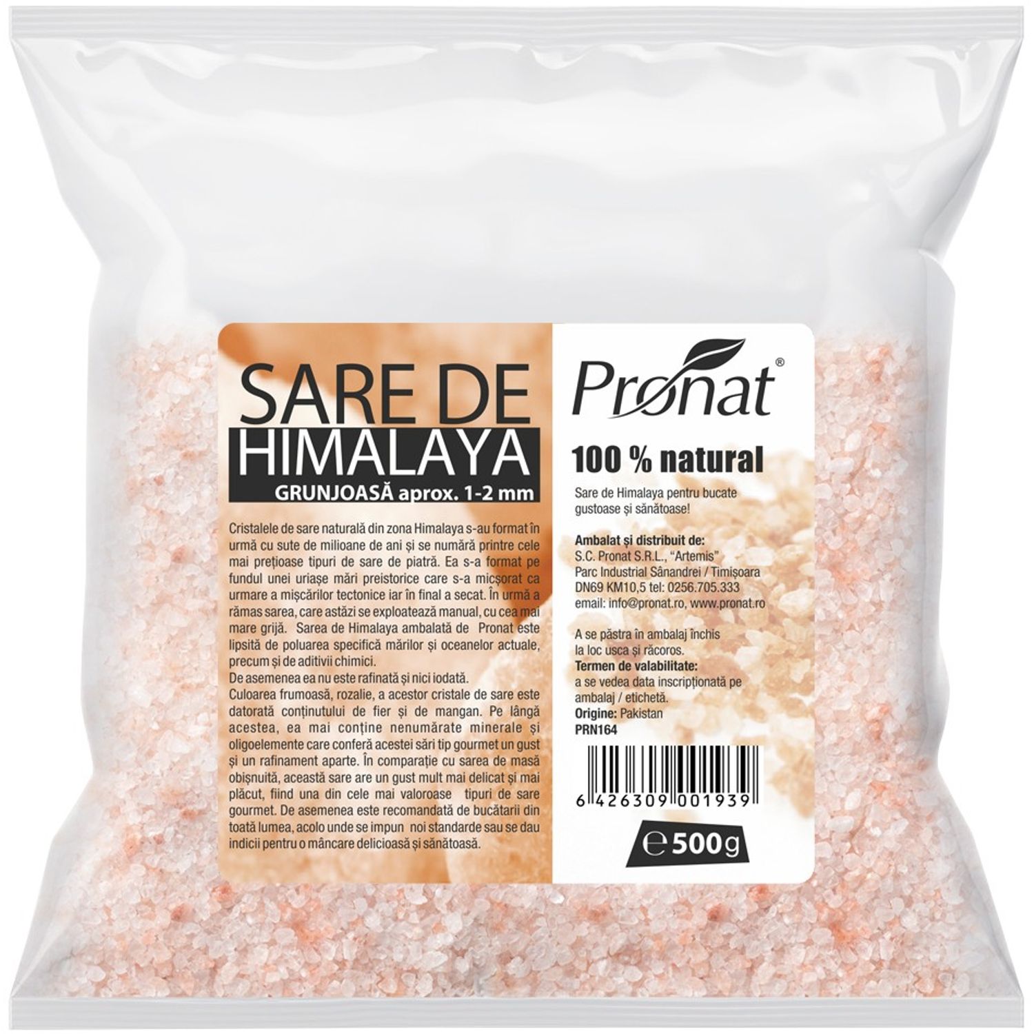 Sare de Himalaya grunjoasa aprox. 1-2mm, 500 g fotografia produsului