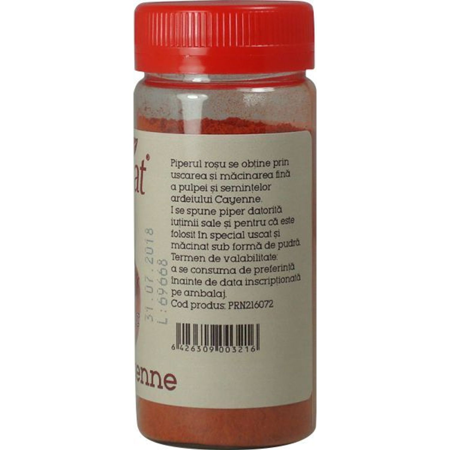 Piper cayenne Bio, 45g fotografia produsului View 3 L