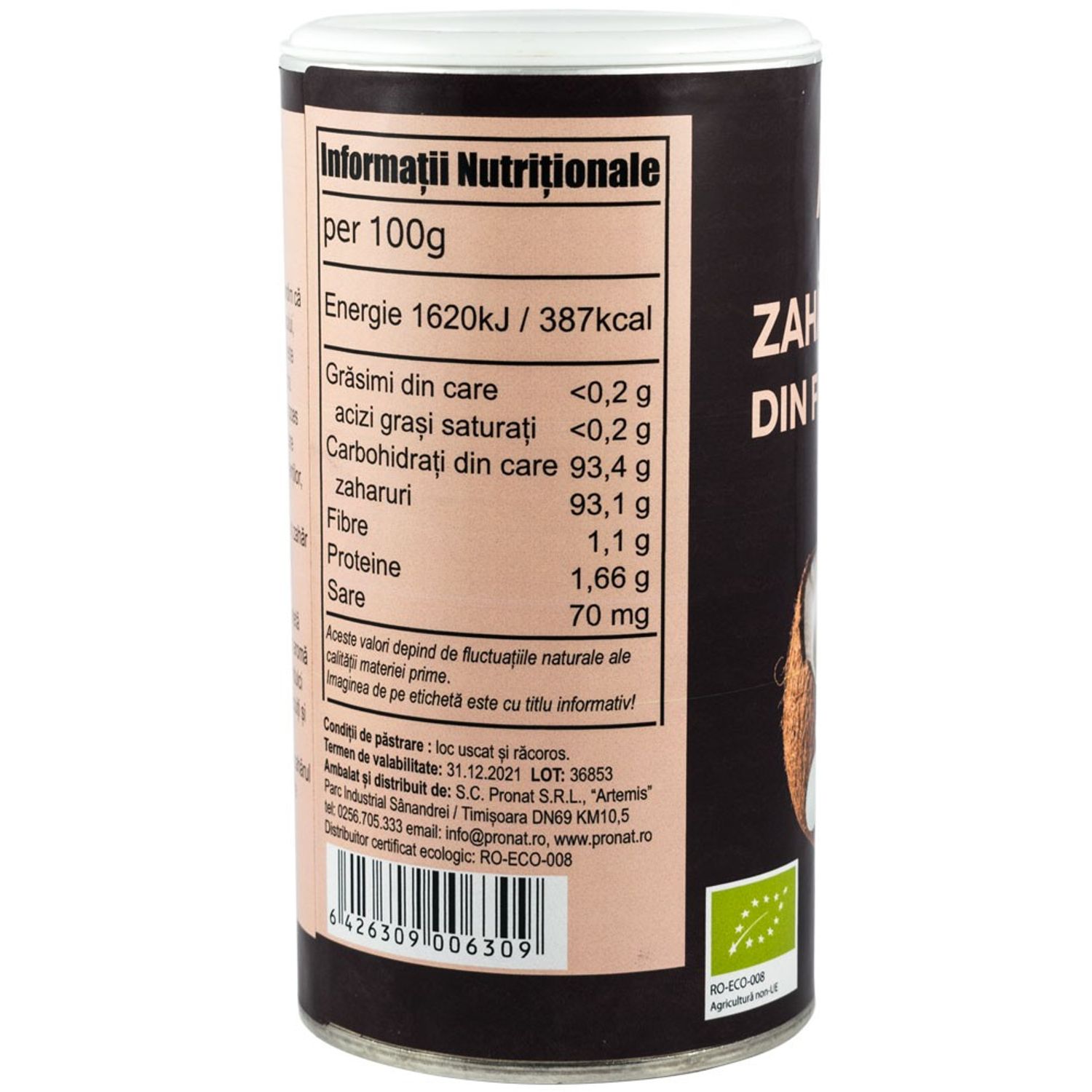 Zahar de cocos Bio 270 g fotografia produsului View 2 L