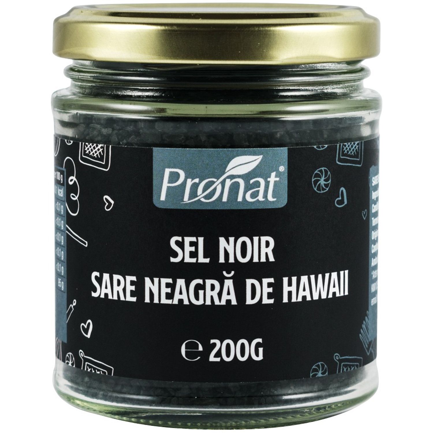 Sel noir, sare neagra de hawaii, 200g fotografia produsului
