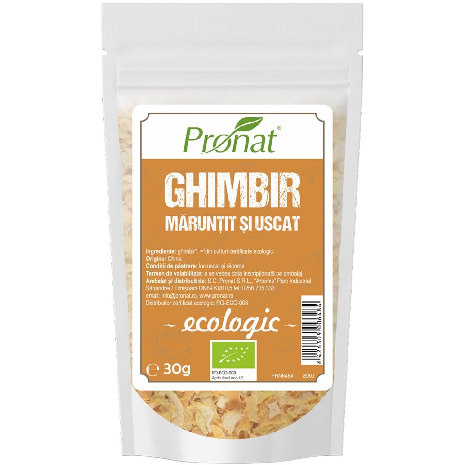 Ghimbir Bio maruntit si uscat, 30 g fotografia produsului