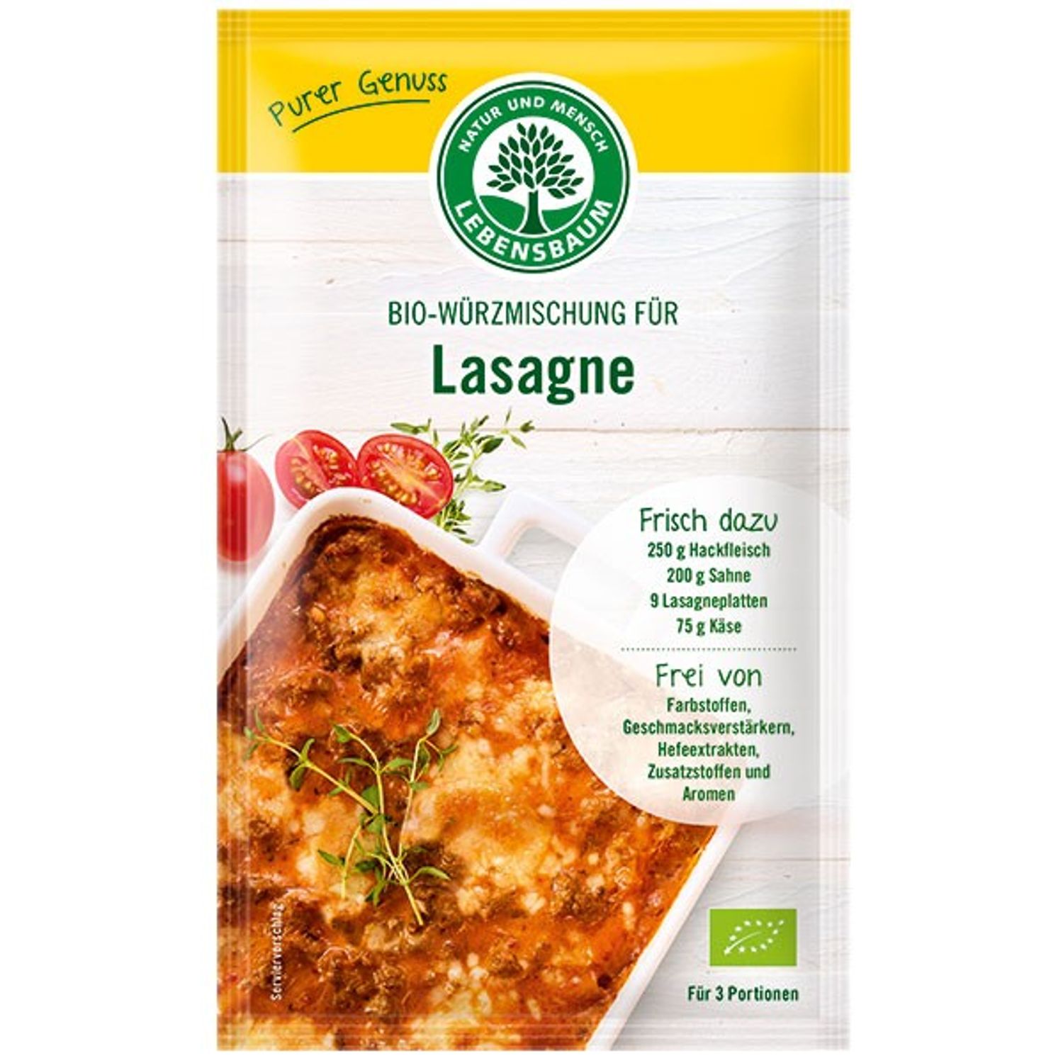 Amestec Bio de condimente pentru lasagna, 45 g Lebensbaum fotografia produsului