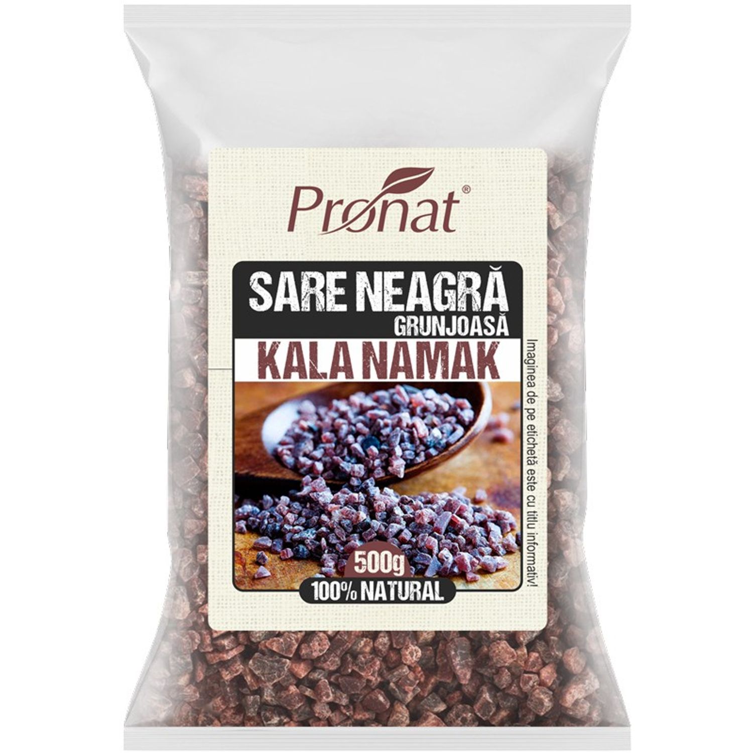 Sare neagra grunjoasa kala namak, 500g fotografia produsului