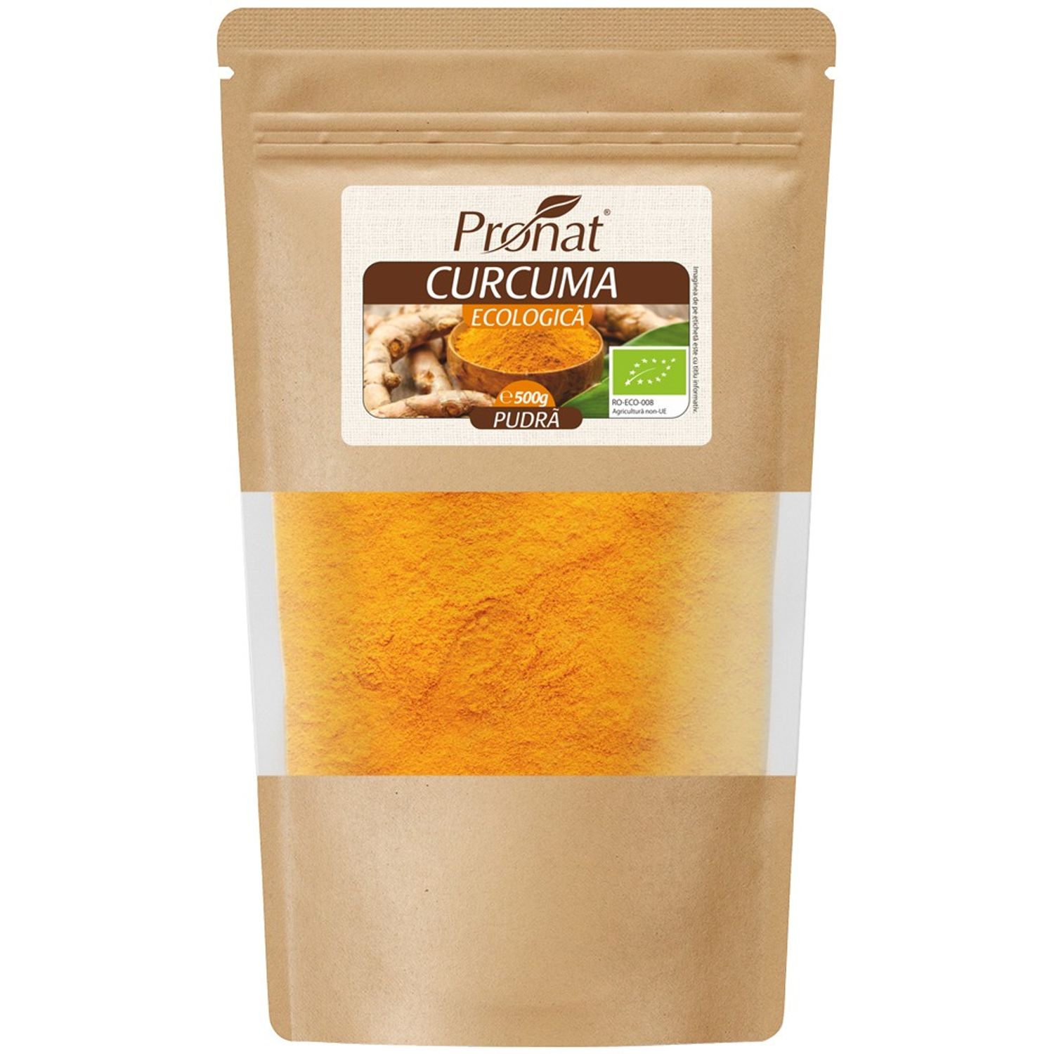 Curcuma Bio pudra, 500 g fotografia produsului