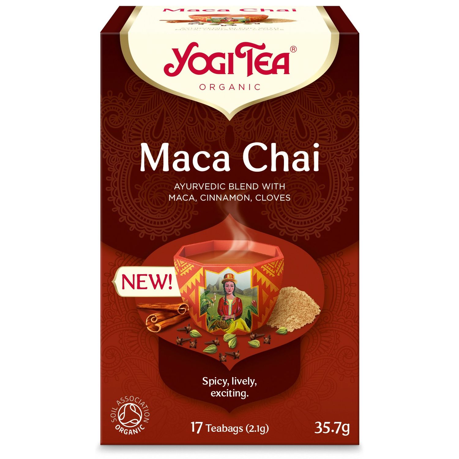 Ceai Bio maca chai, 17x2,1 g (35,7 g) Yogi tea fotografia produsului