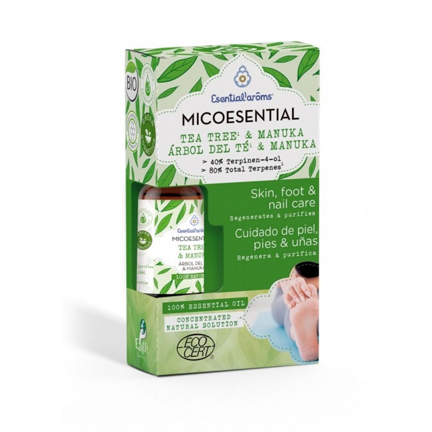 Micoesential, ulei esential Bio din arbore de ceai si manuka, 10 ml, Esentialaroms fotografia produsului