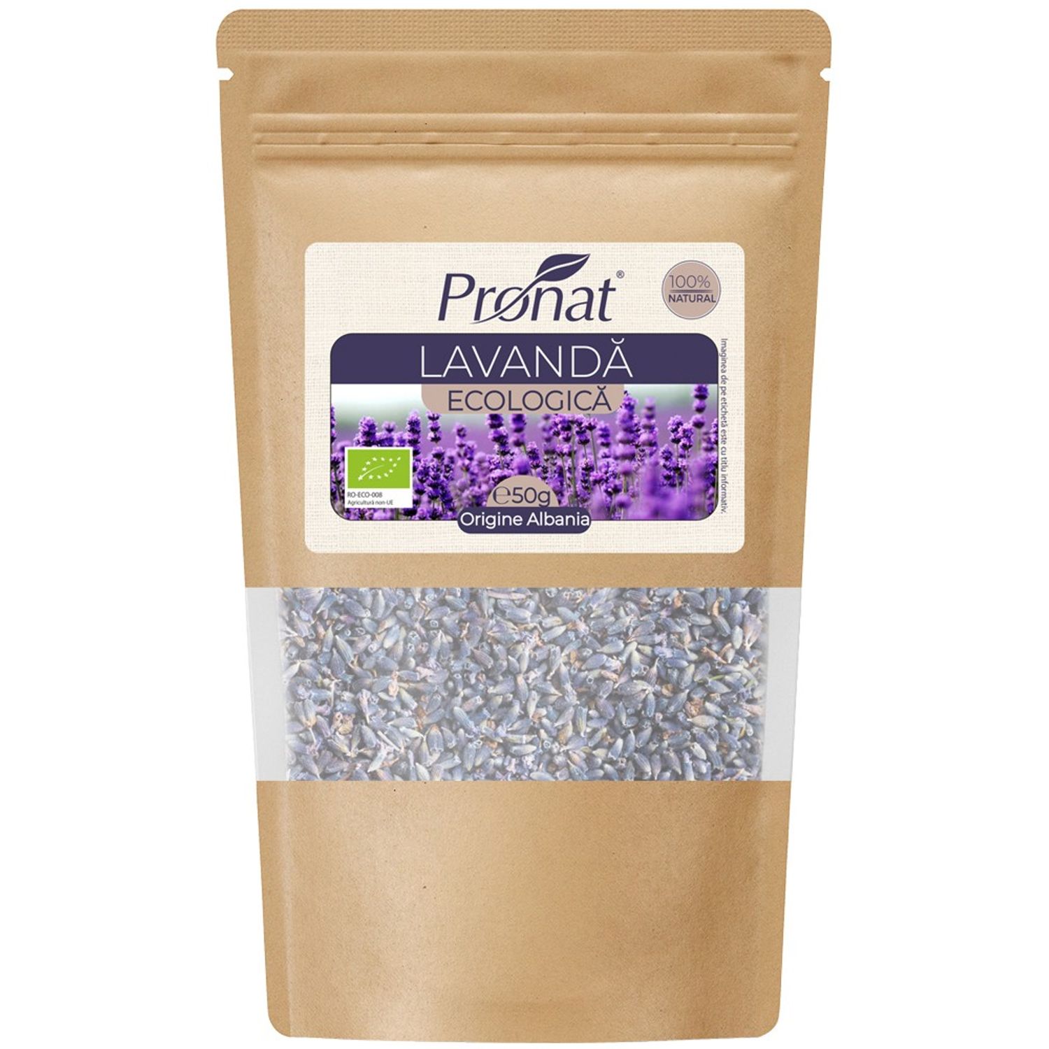 Lavanda Bio, 50g Pronat zipp pack fotografia produsului