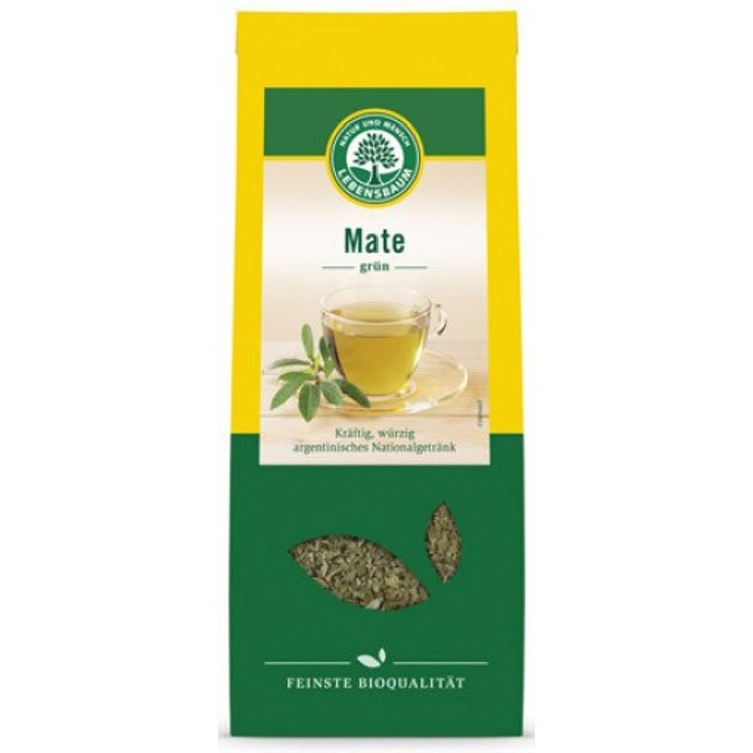 Ceai Bio mate verde, 100g Lebensbaum fotografia produsului