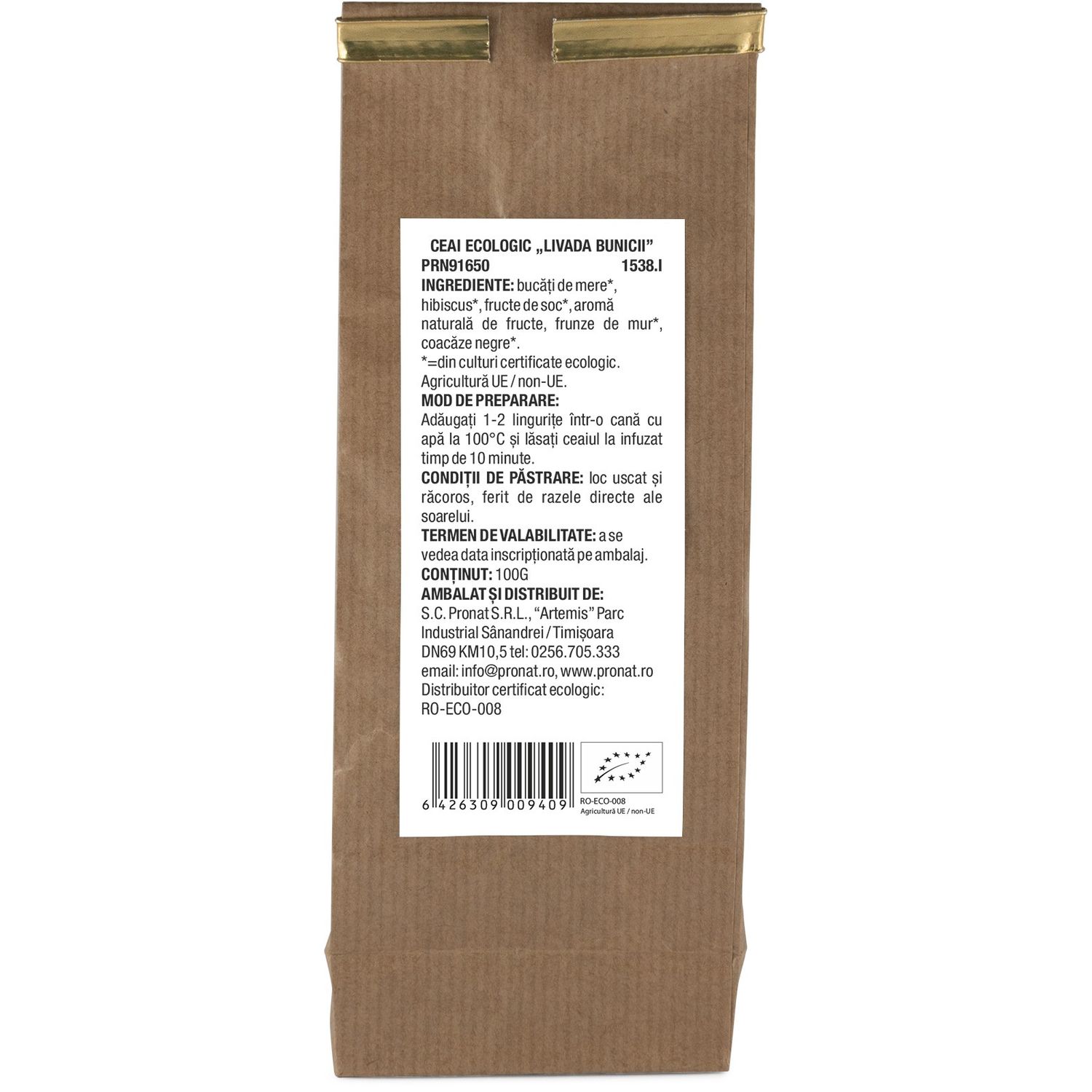 Ceai Bio livada bunicii 100g fotografia produsului View 2 L