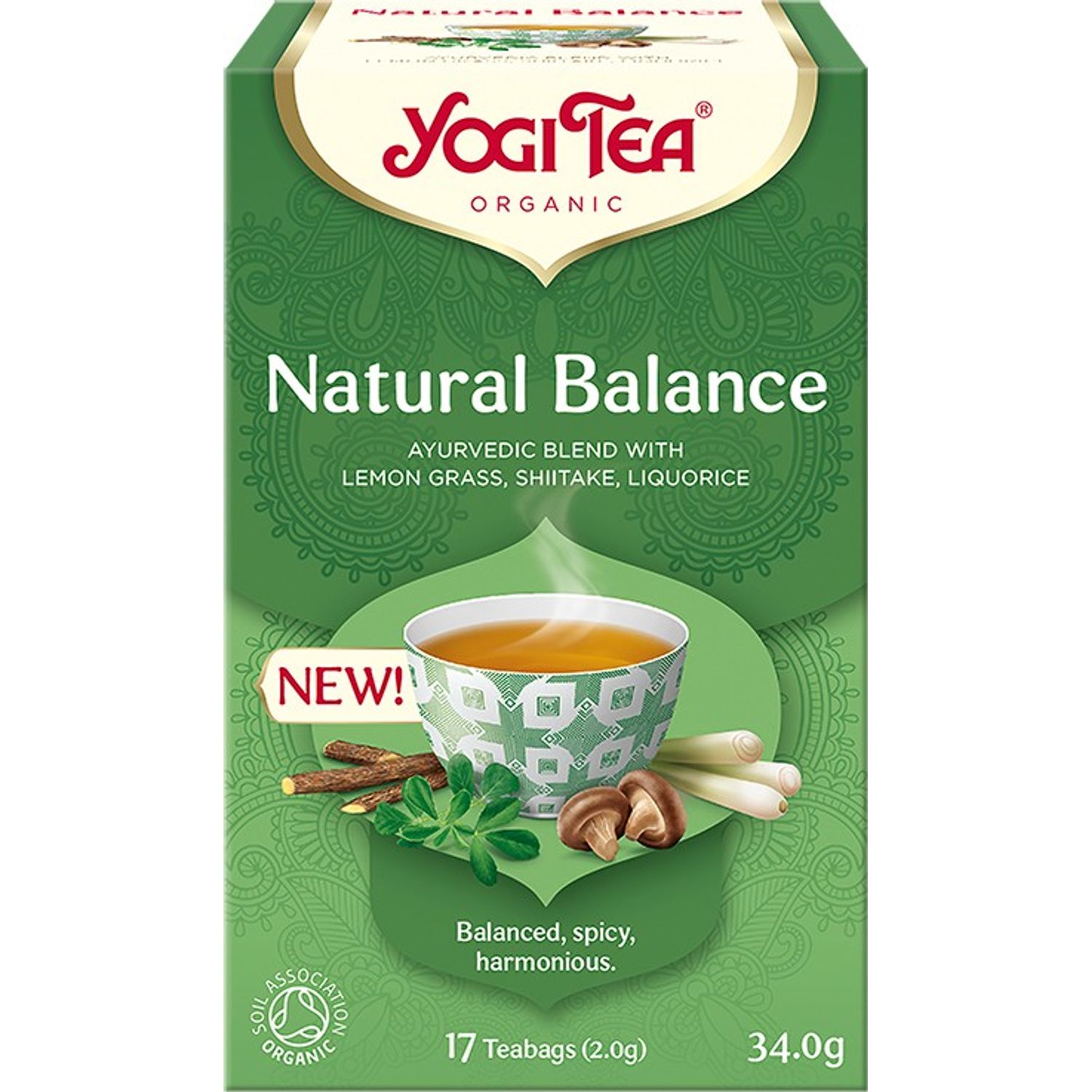 Ceai Bio natural balance, 34,0g Yogi tea fotografia produsului
