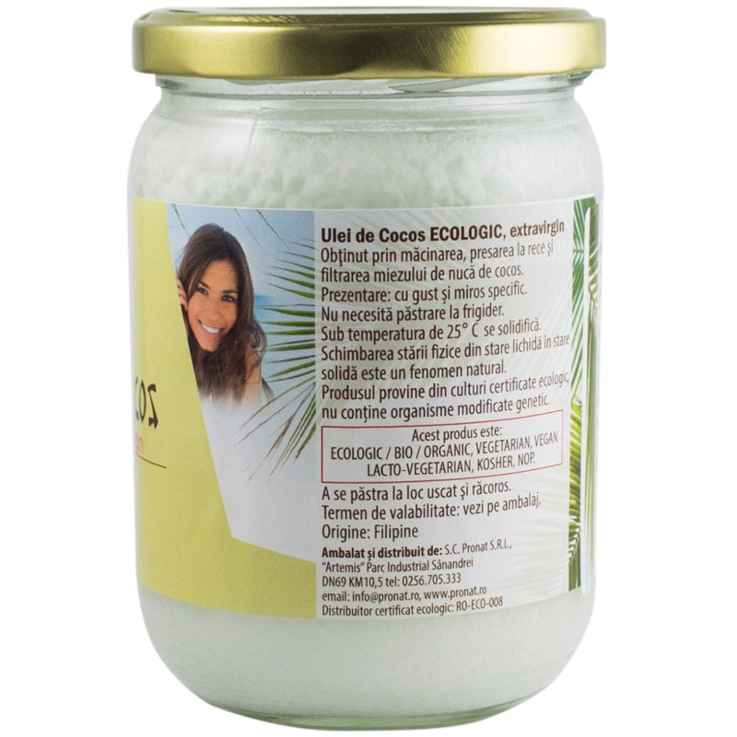 Ulei de cocos Bio extravirgin, 500 ml fotografia produsului View 3 L