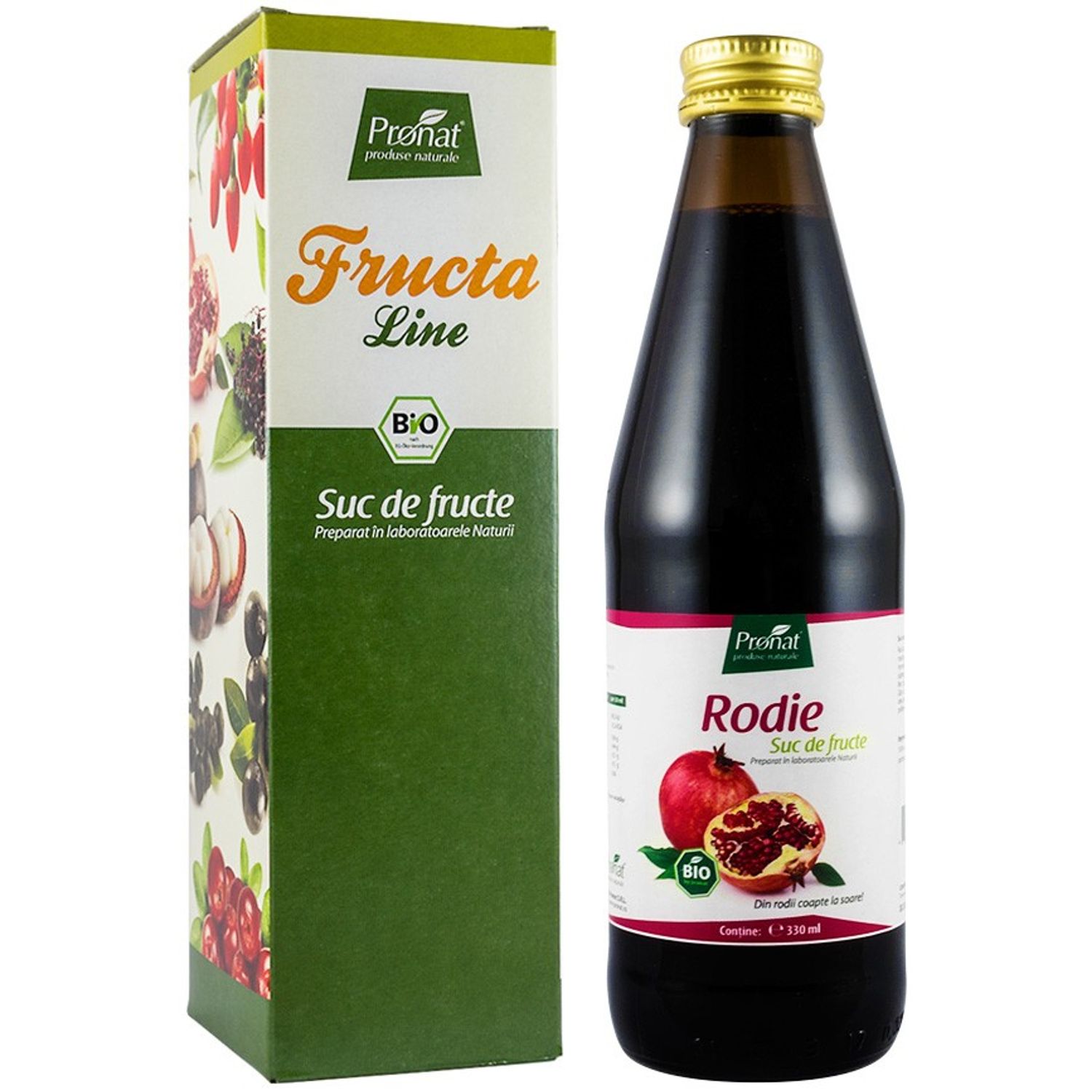 Suc de rodie 100%, Bio, 330 ml Medicura fotografia produsului View 2 L