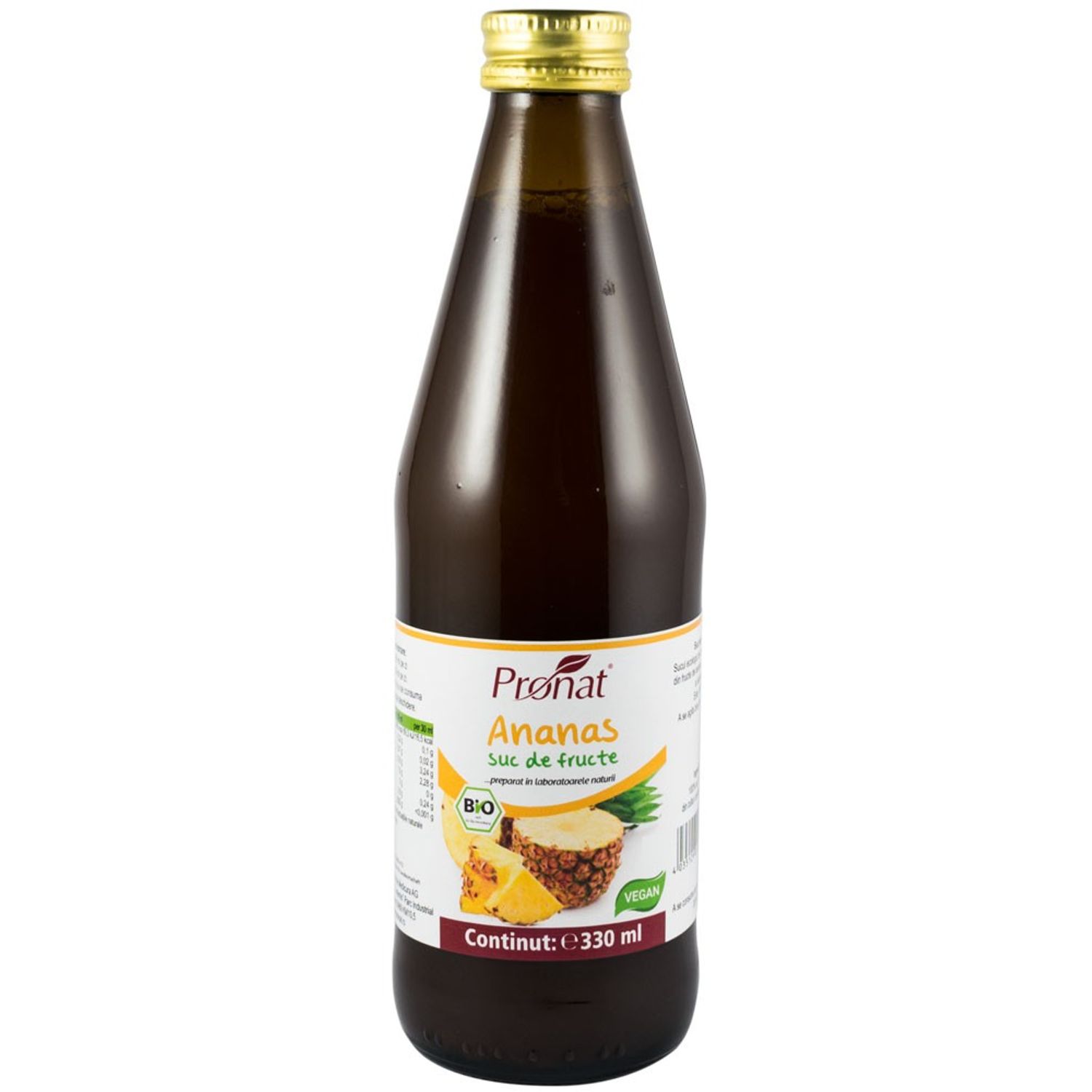 Suc de ananas 100%, Bio, 330 ml Medicura fotografia produsului